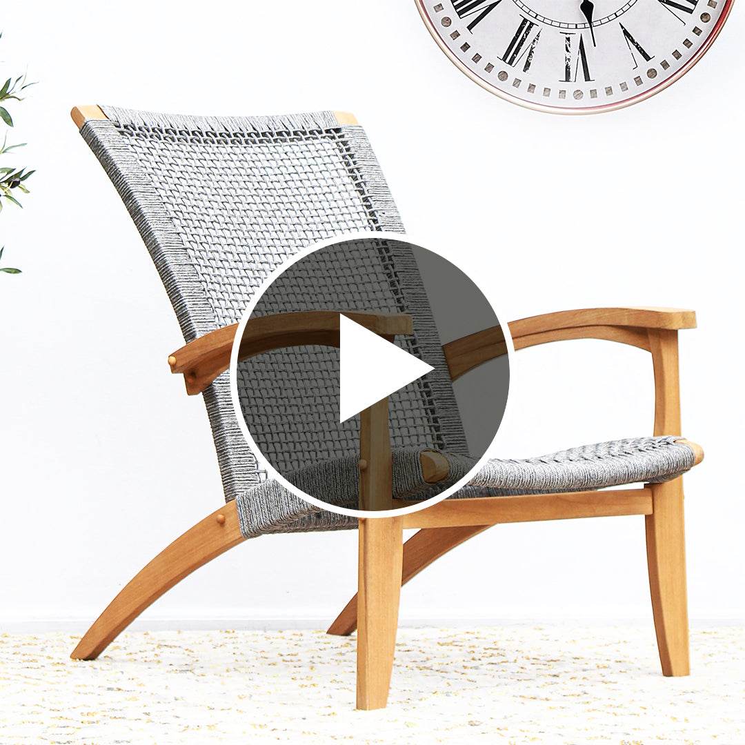 Nassau Teak Wood Outdoor Lounge Chair - Image 4
