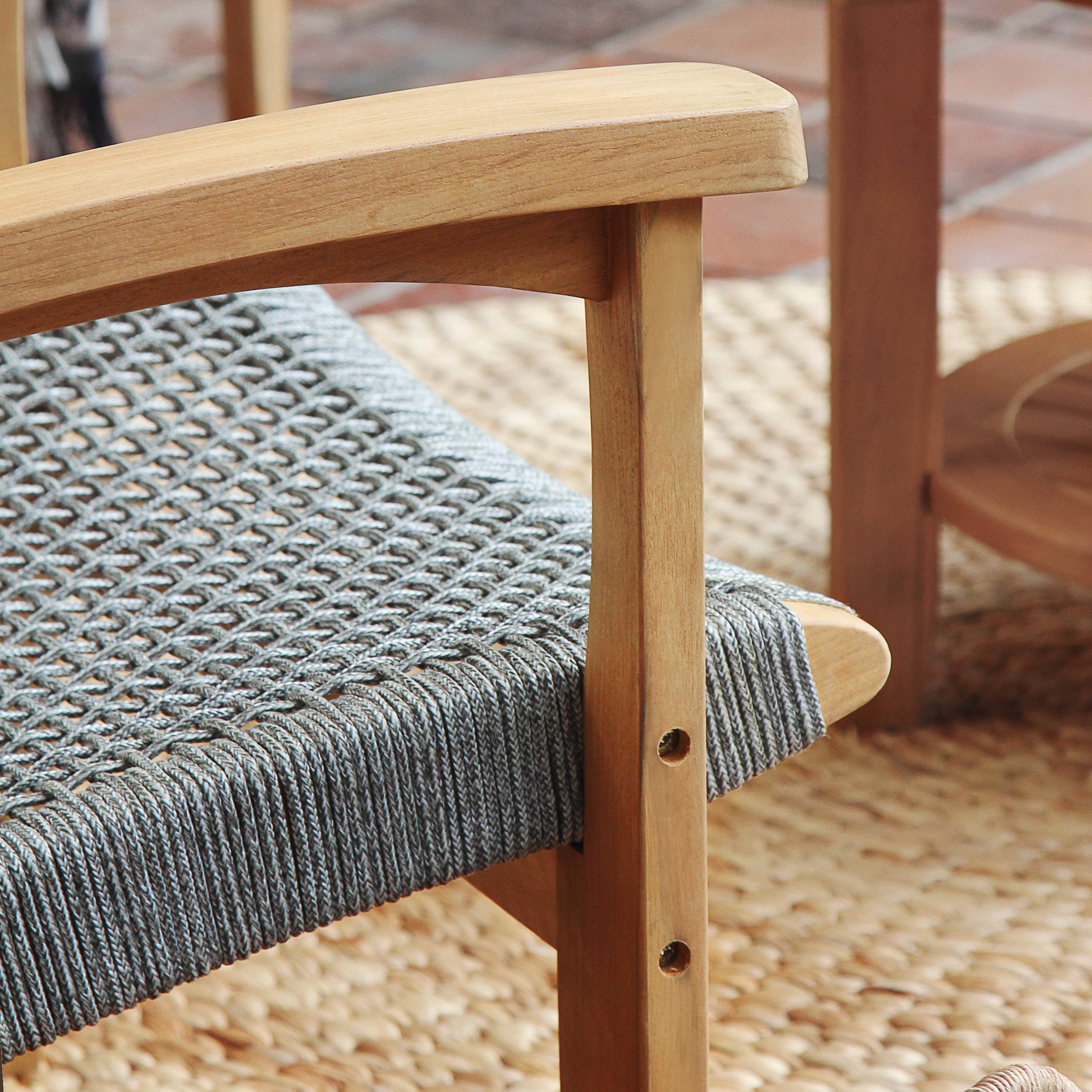 Nassau Teak Wood Outdoor Lounge Chair - Image 9