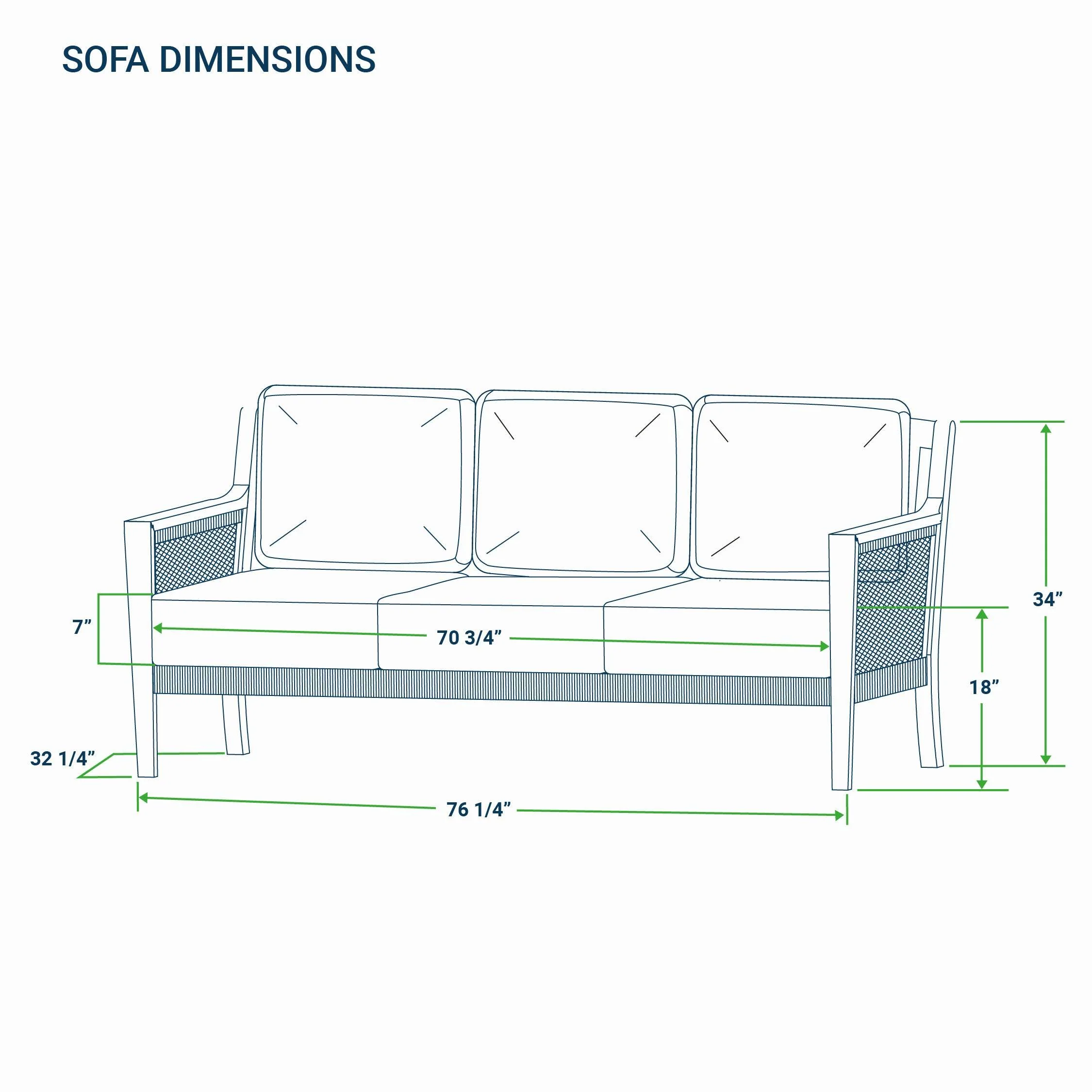 Nassau Teak Wood Patio Sofa with Beige Cushion - Image 13