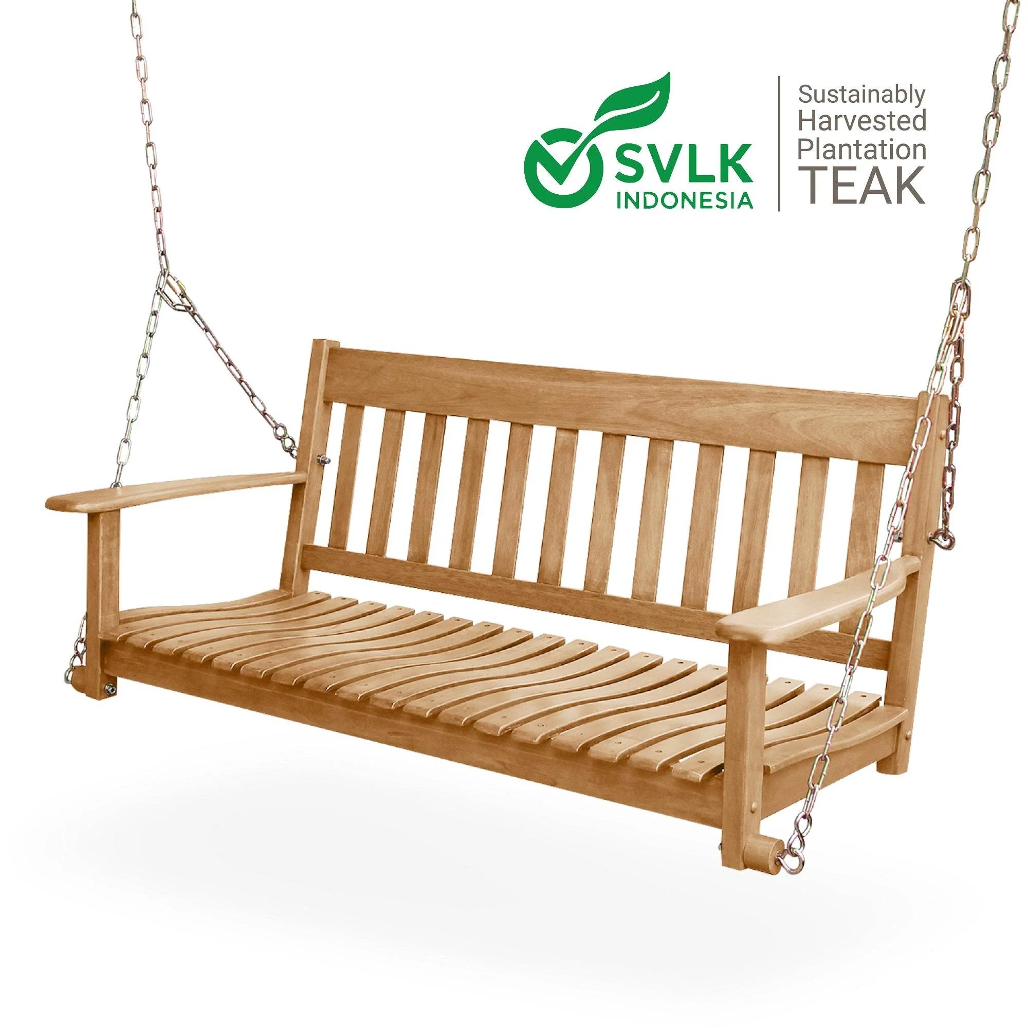 Plano Teak Wood Porch Swing - Image 5