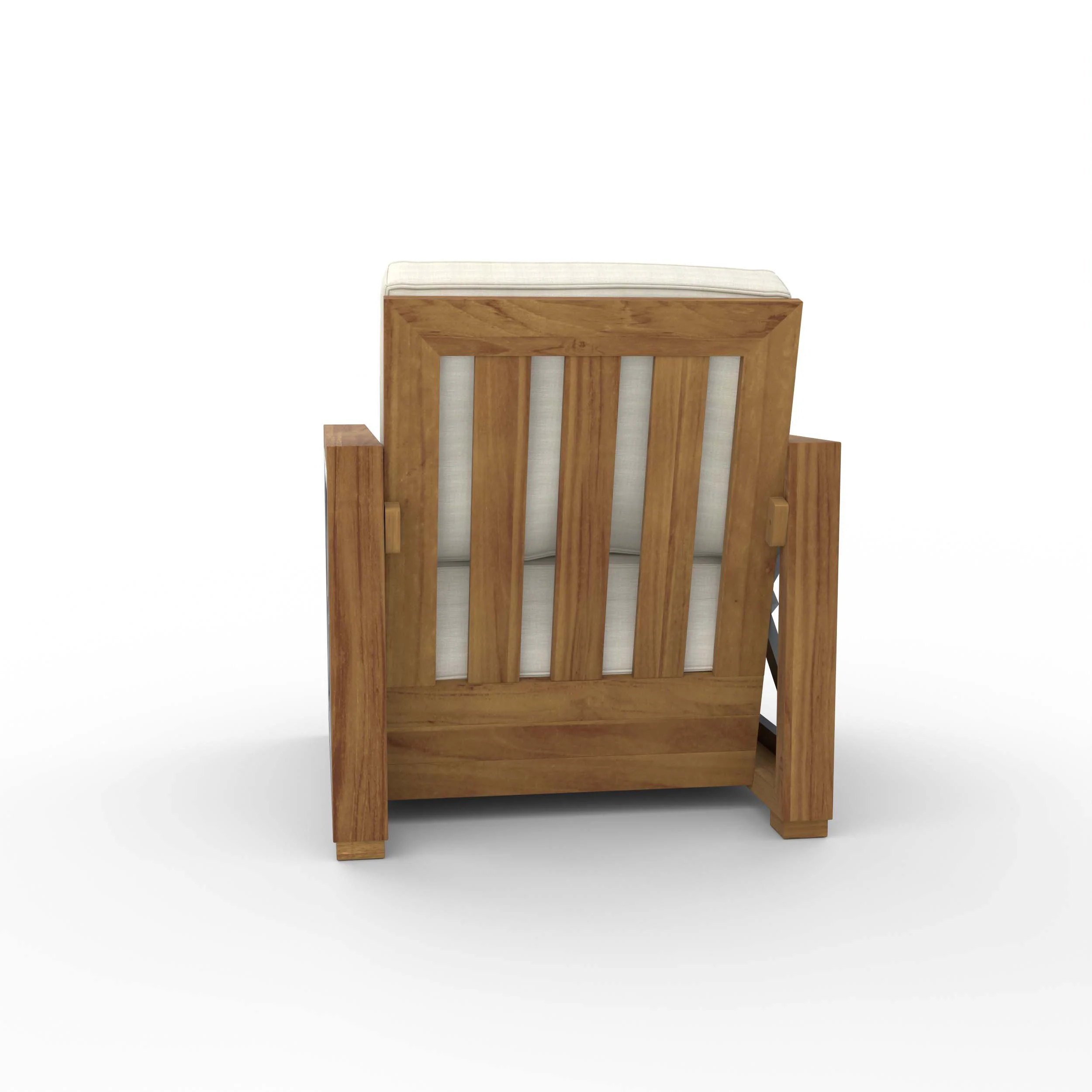 Provence Teak Outdoor Lounge Chair with Ivory Cushion - Image 32