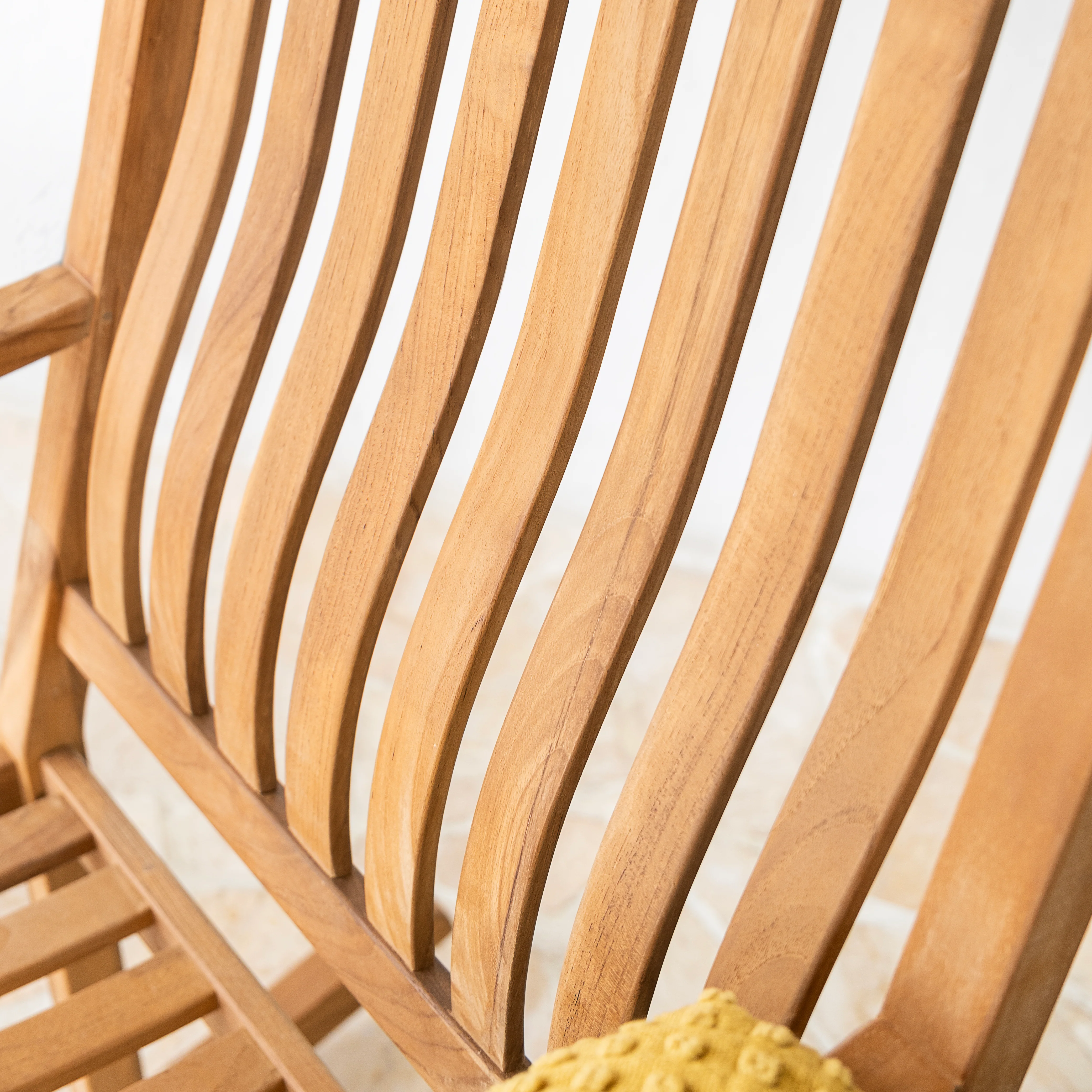 Richmond Teak Wood Porch Rocking Chair - Image 6