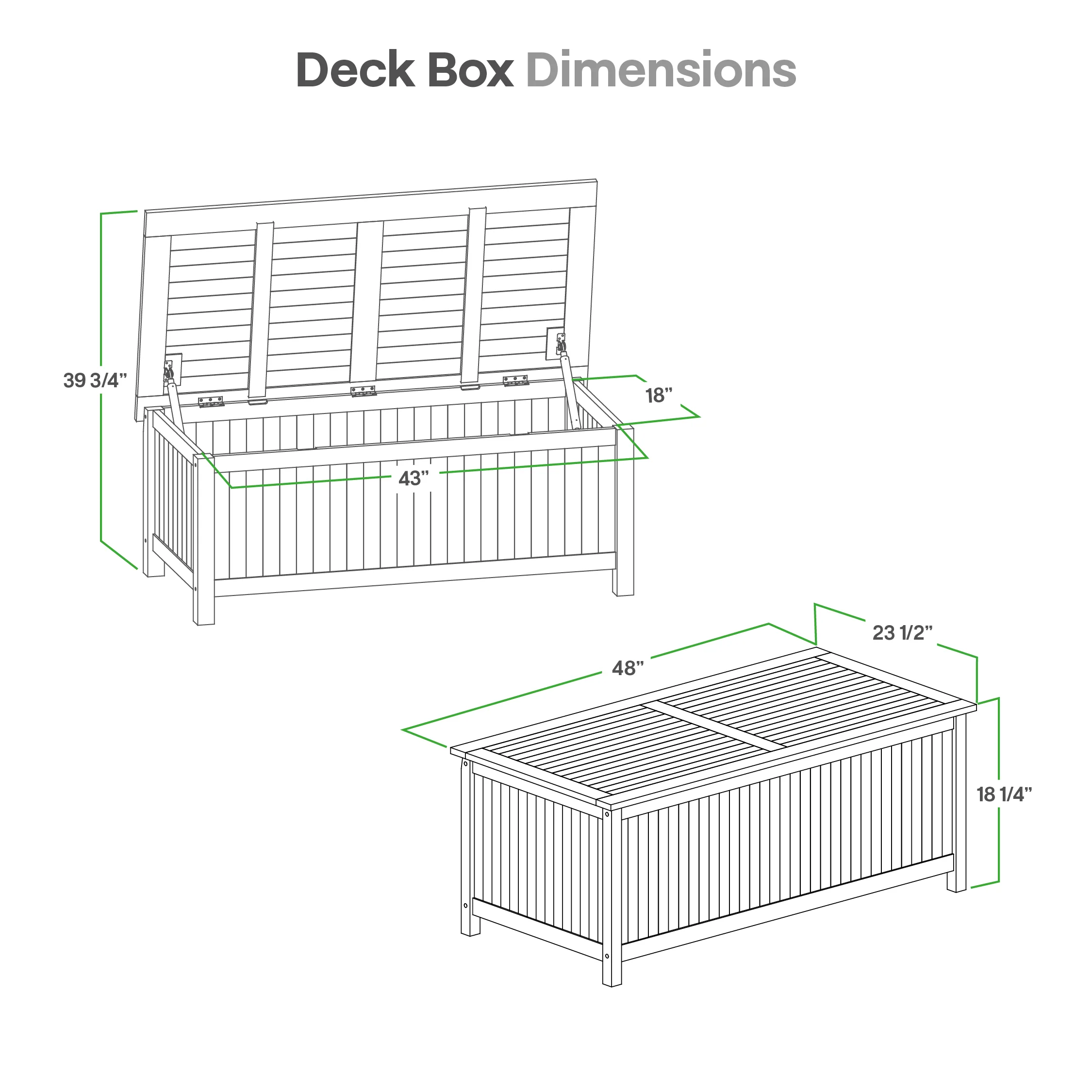 Richmond Teak Wood 48 Inch Outdoor Storage Deck Box - Image 13