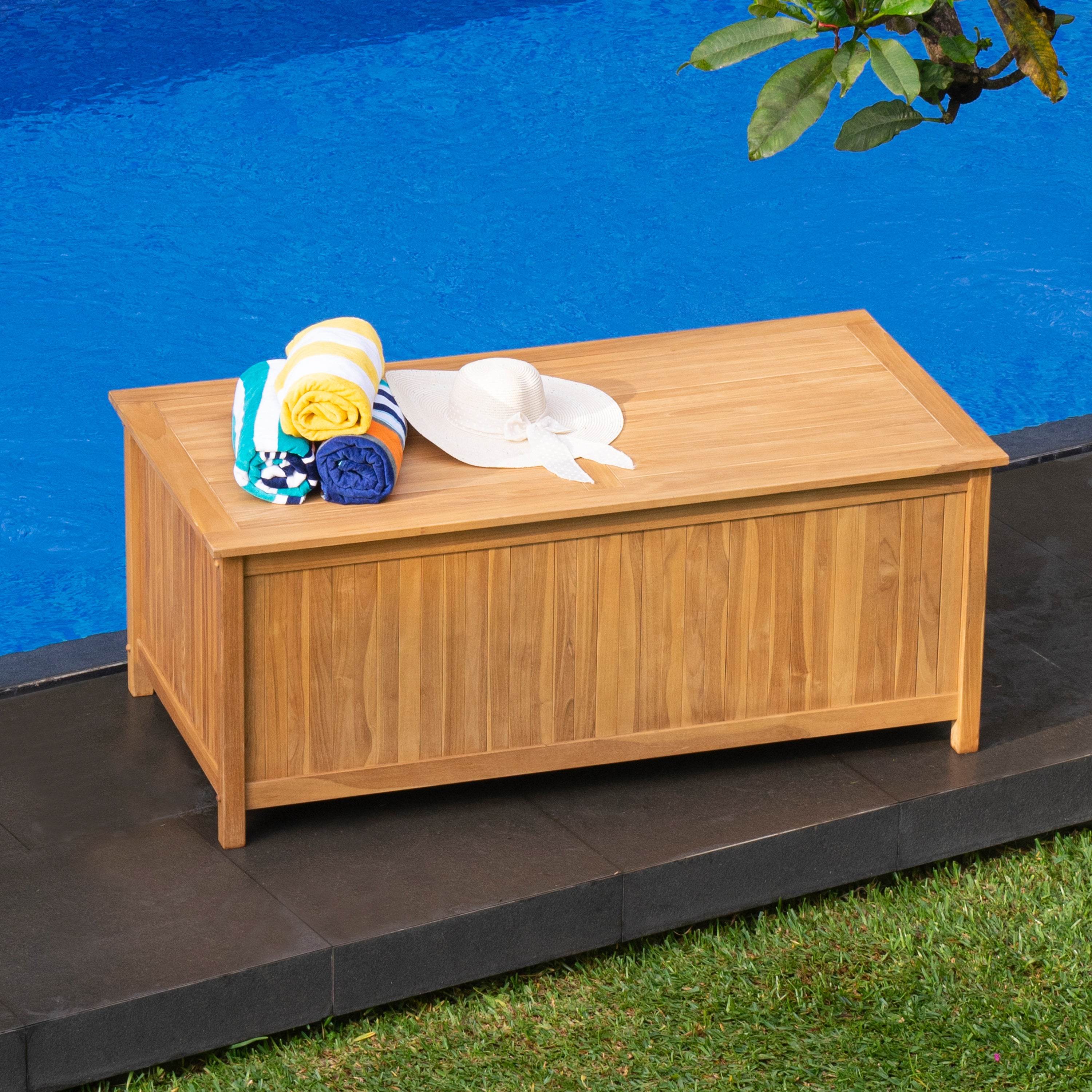 Richmond Teak Wood 60 Inch Outdoor Storage Deck Box - Image 3