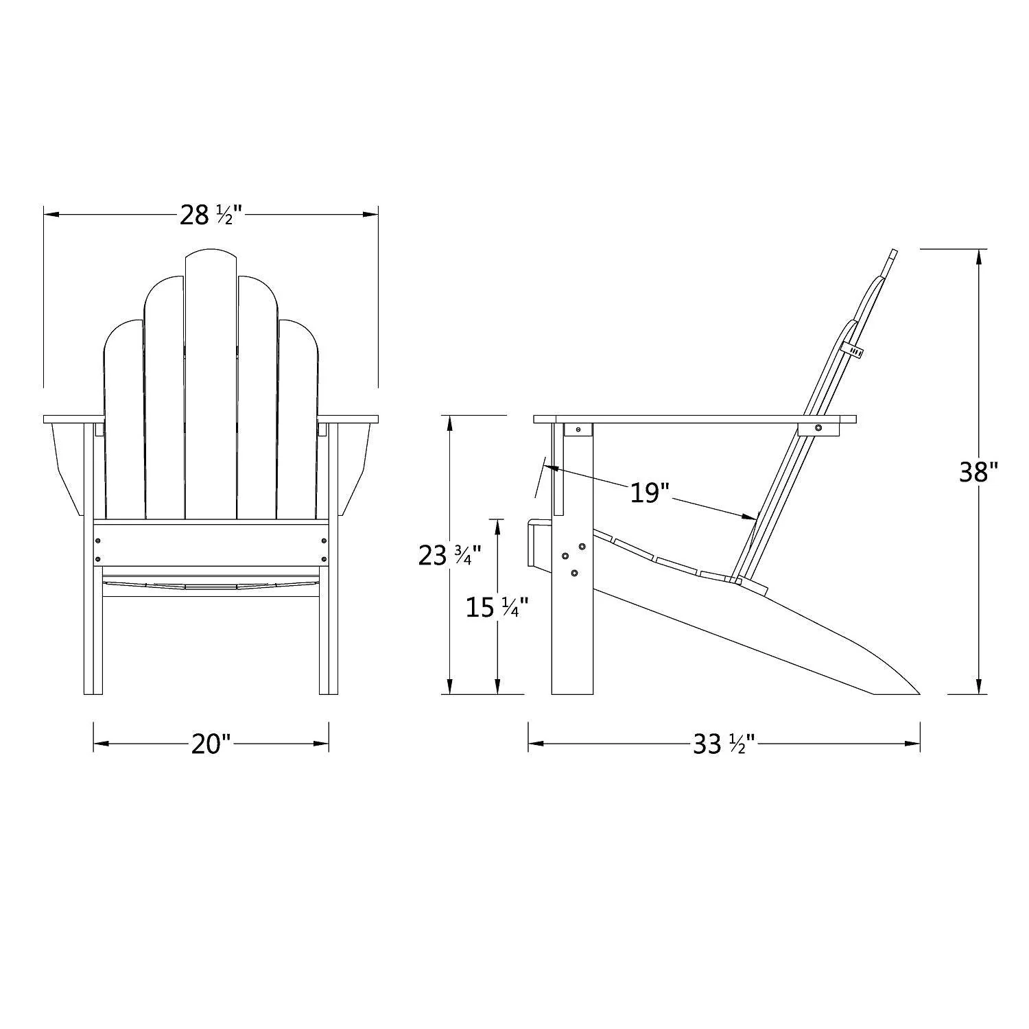 Richmond Teak Wood Adirondack Chair - Image 12