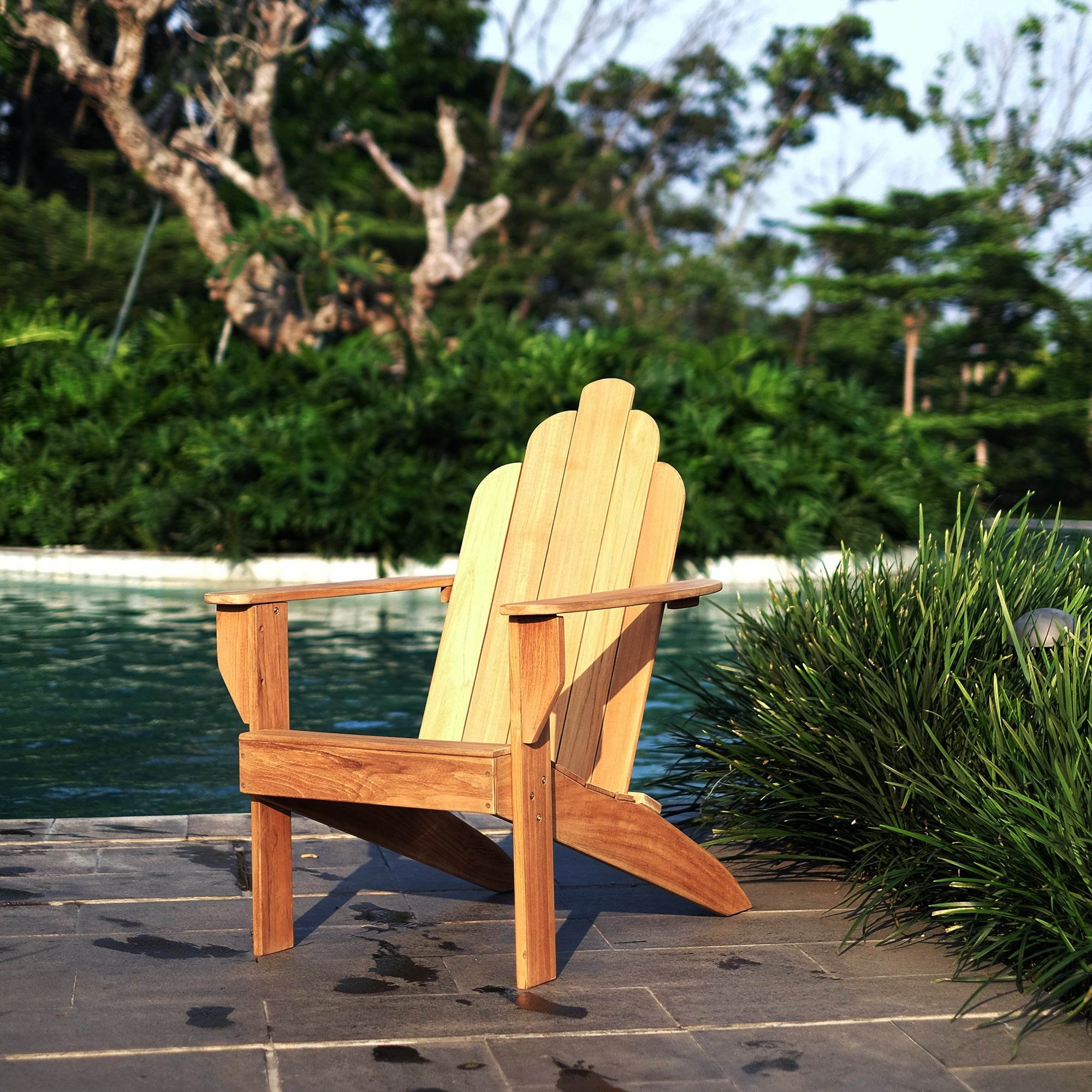 Richmond Teak Wood Adirondack Chair - Image 9