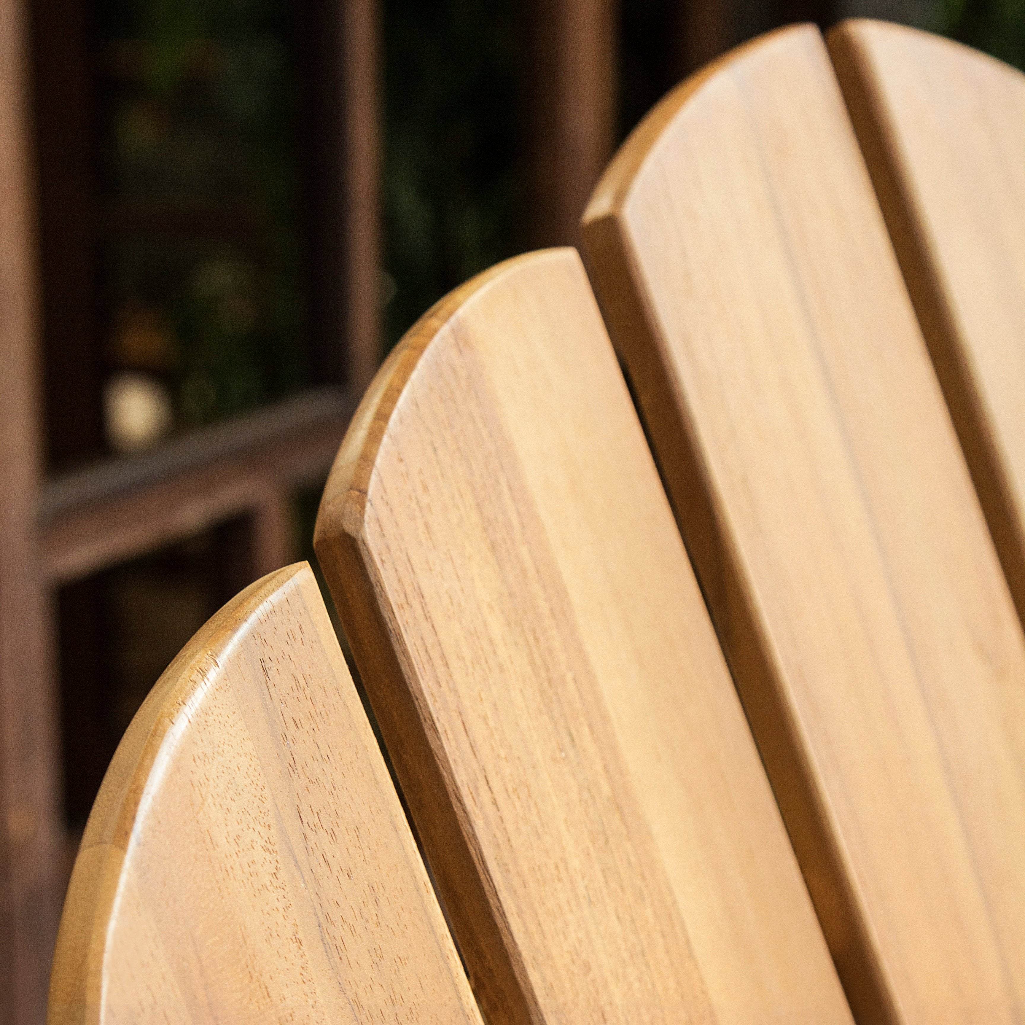 Richmond Teak Wood Adirondack Chair with Cup Holder - Image 14
