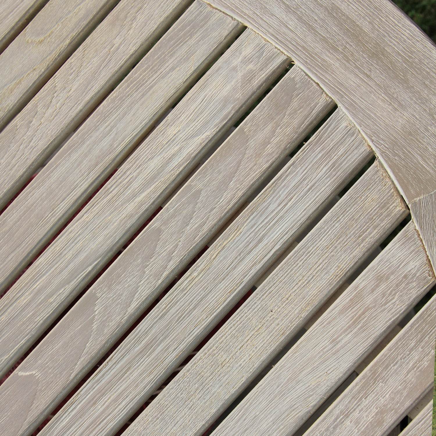 Richmond Weathered Teak Wood Outdoor Round Coffee Table - Image 7