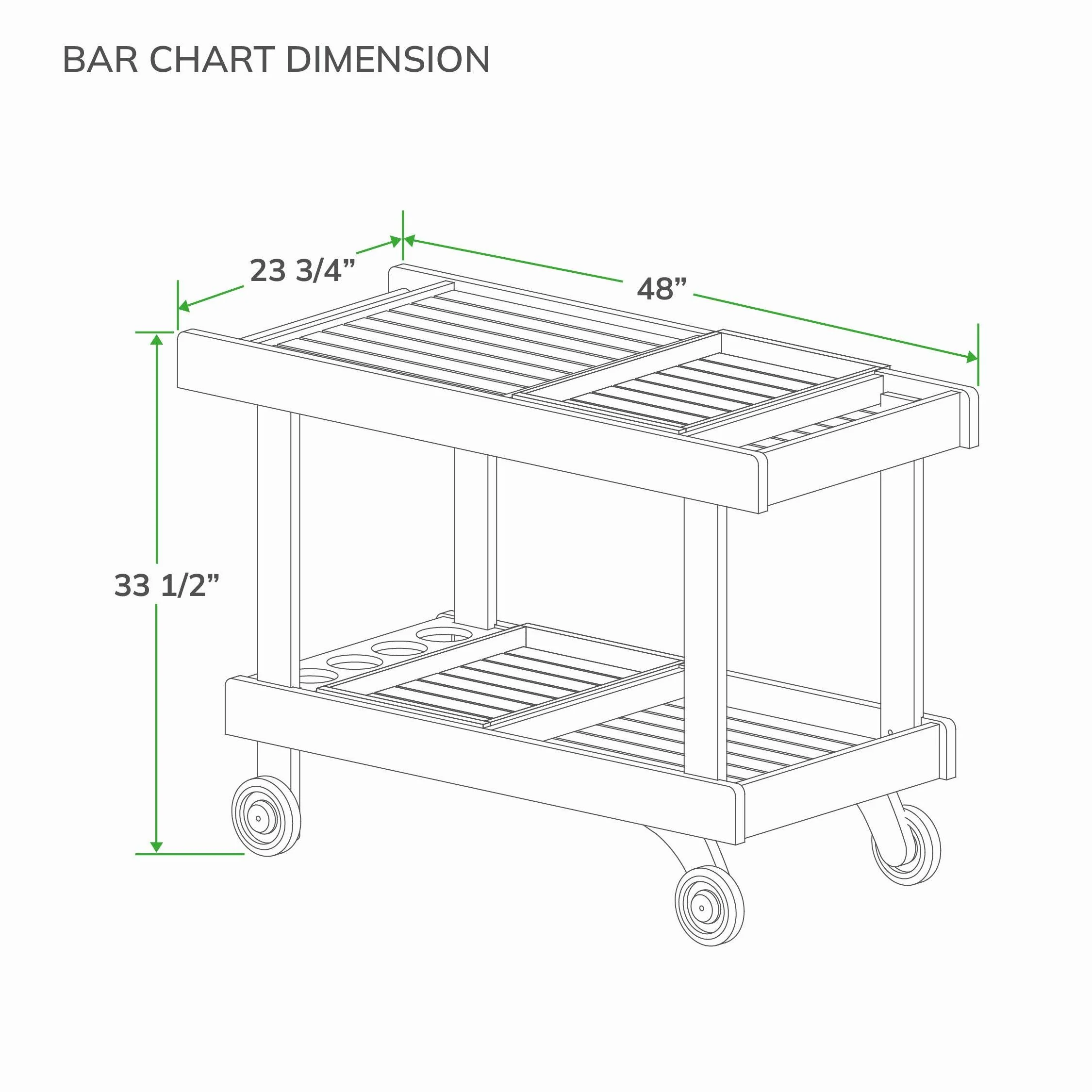 Richmond Teak Wood Outdoor Kitchen Cart - Image 23