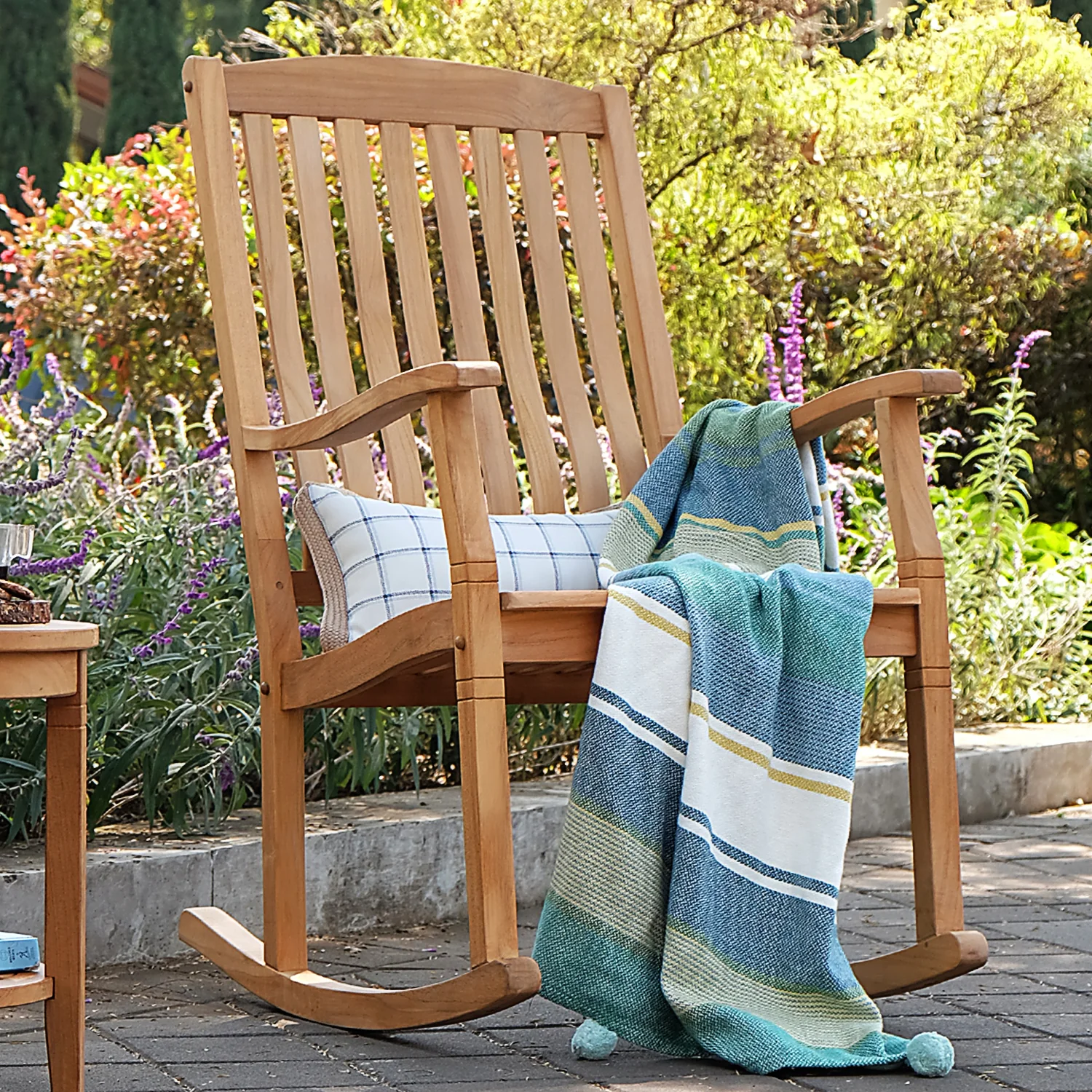 Richmond Teak Wood Porch Rocking Chair - Image 3
