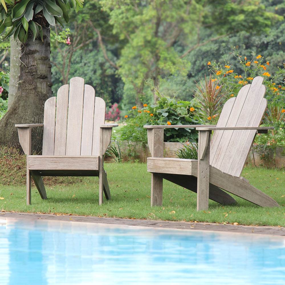 Richmond Weathered Teak Wood Adirondack Chair - Image 2