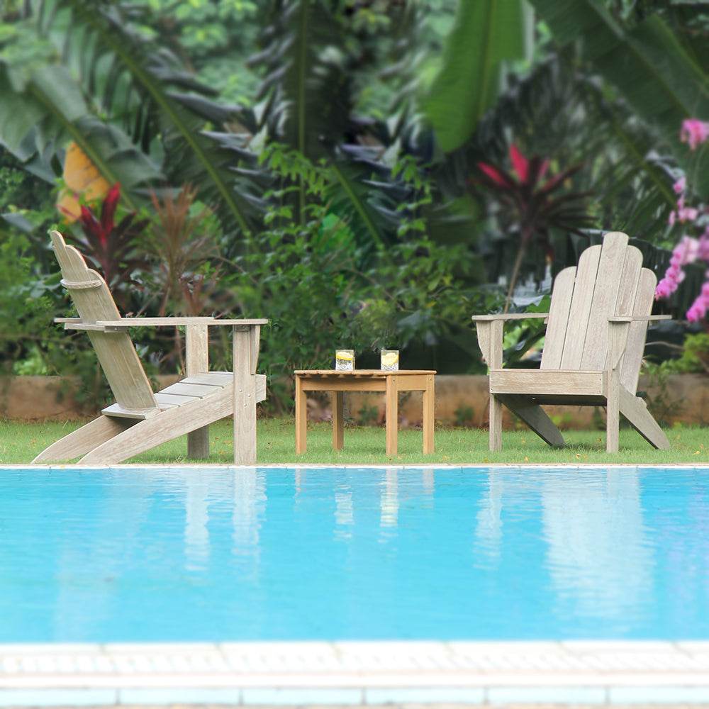 Richmond Weathered Teak Wood Adirondack Chair - Image 3