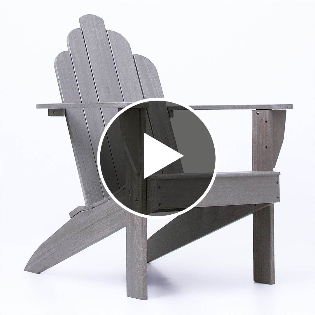 Richmond Weathered Teak Wood Adirondack Chair - Image 4