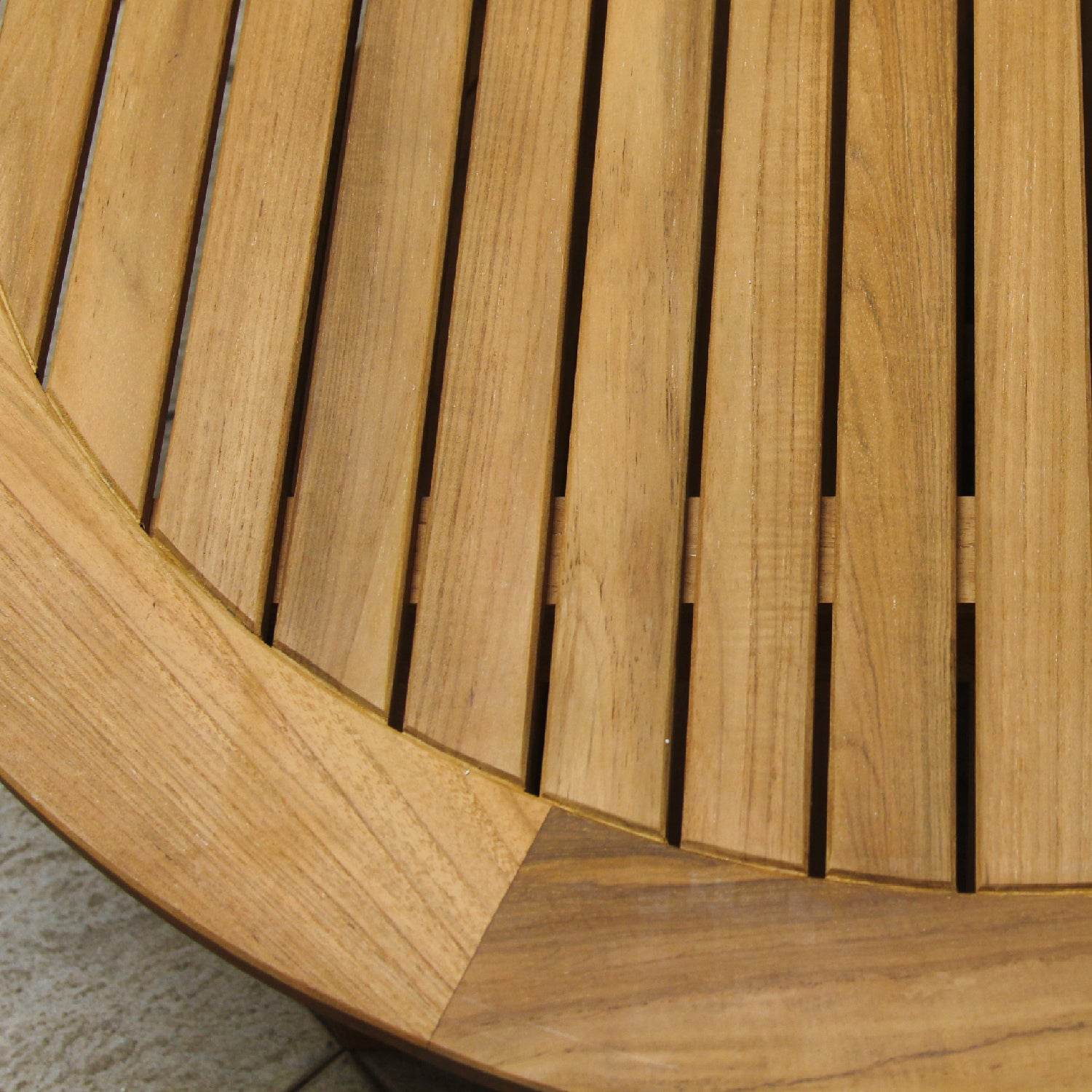 Robin Teak Wood 4 Pieces Patio Conversation Set with Oyster Cushion - Image 12
