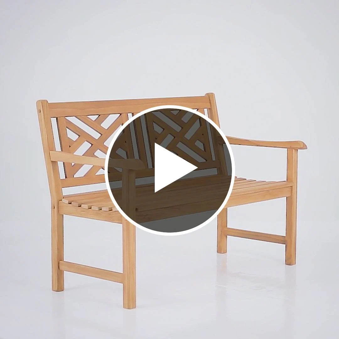 Rocca Teak Wood Outdoor Bench - Image 5