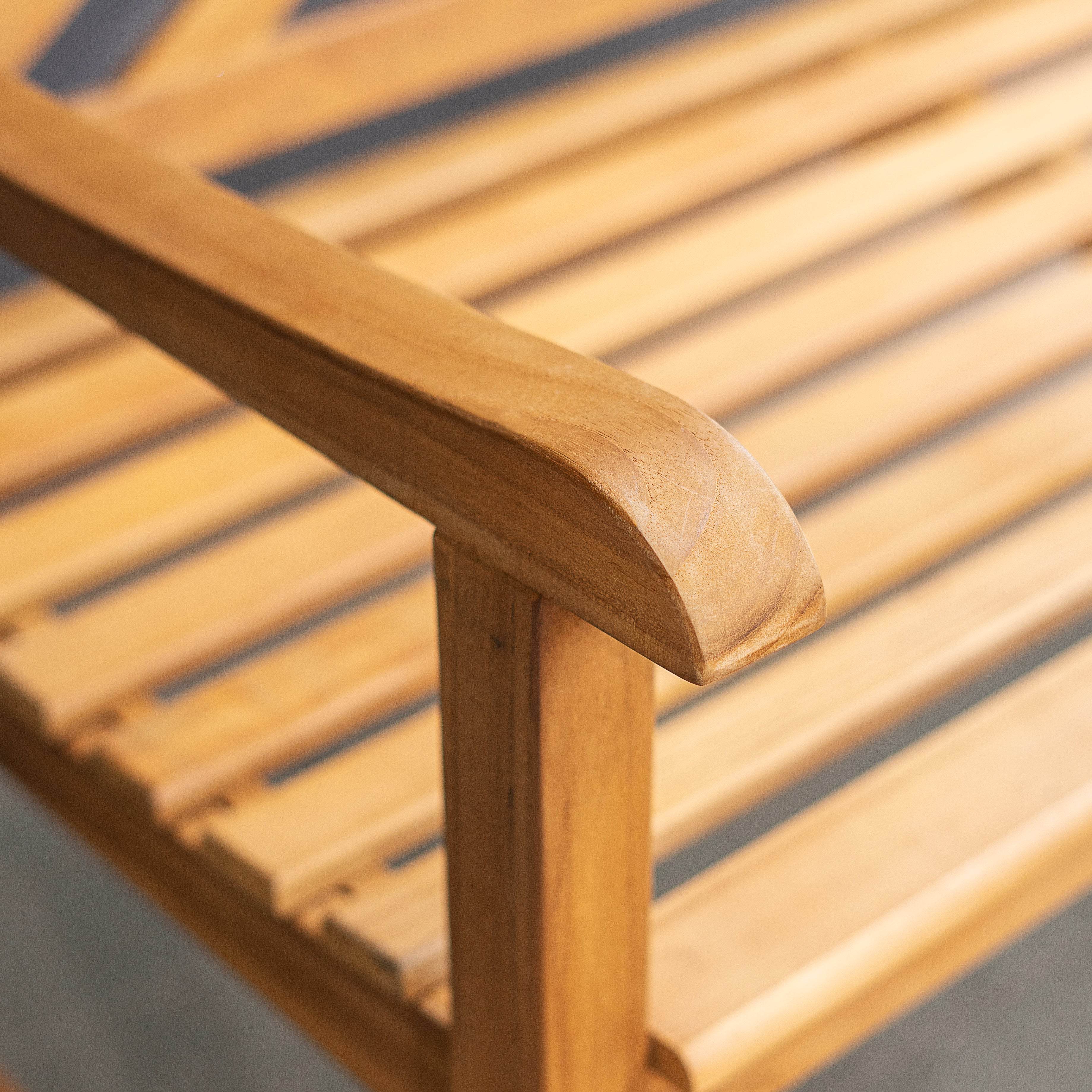 Rocca Teak Wood Outdoor Bench - Image 9
