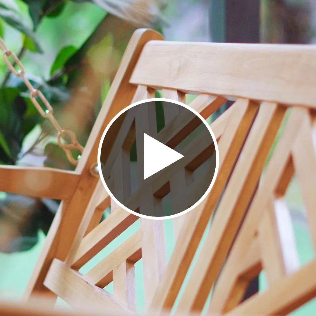 Rocca Teak Wood Porch Swing - Image 3