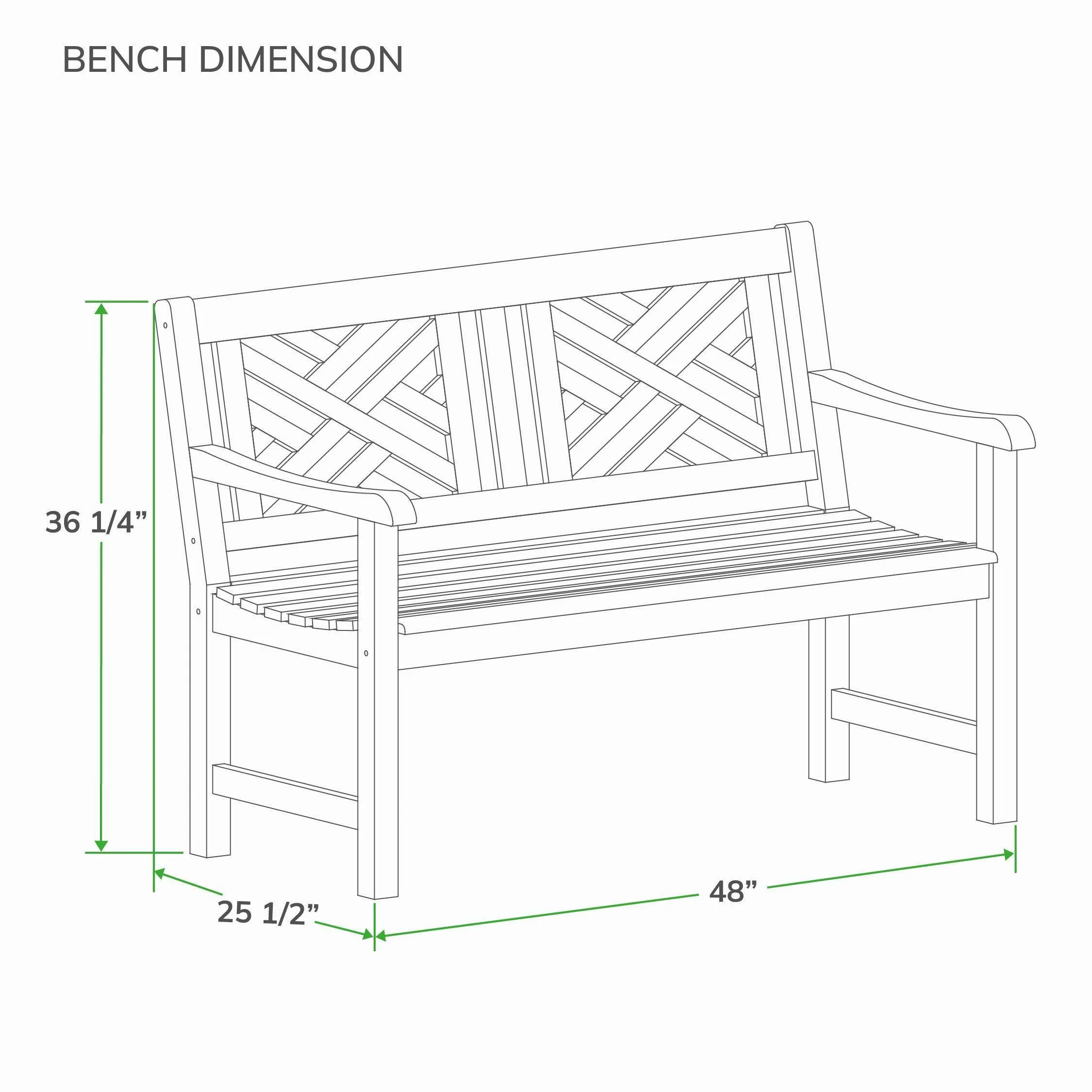 Rocca Teak Wood Outdoor Bench - Image 11