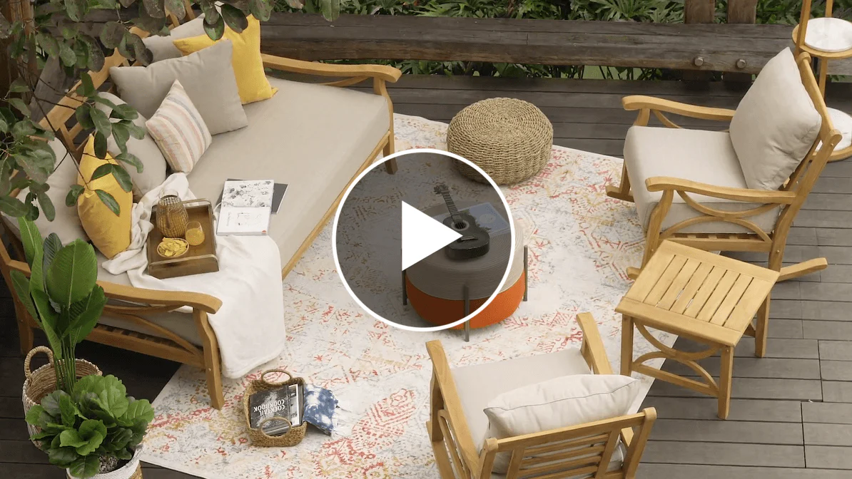 Sunbrella Vellum Outdoor Cushion Slipcover Replacement for Seating of Abbington 5 Piece Patio Conversation Set - Image 3