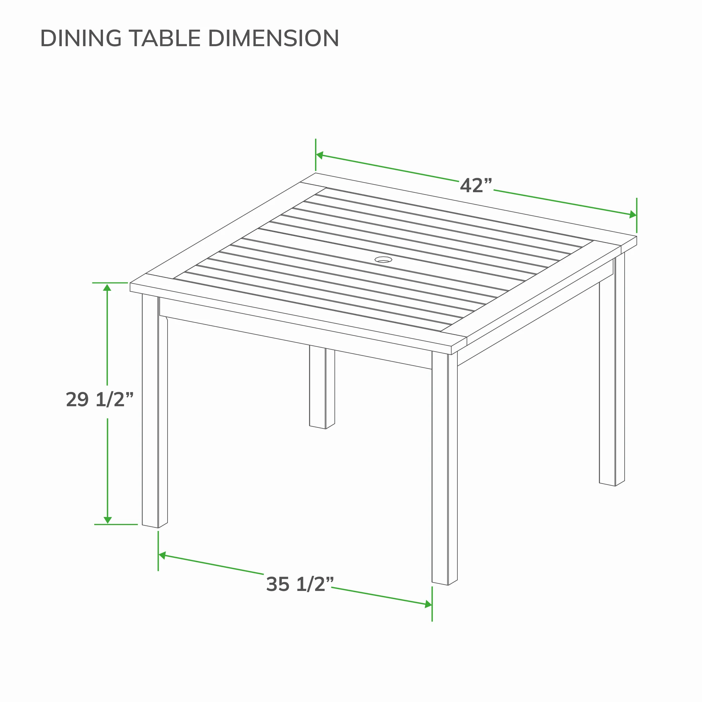 Sydney Teak Wood 5 piece Outdoor Dining Set - Image 12