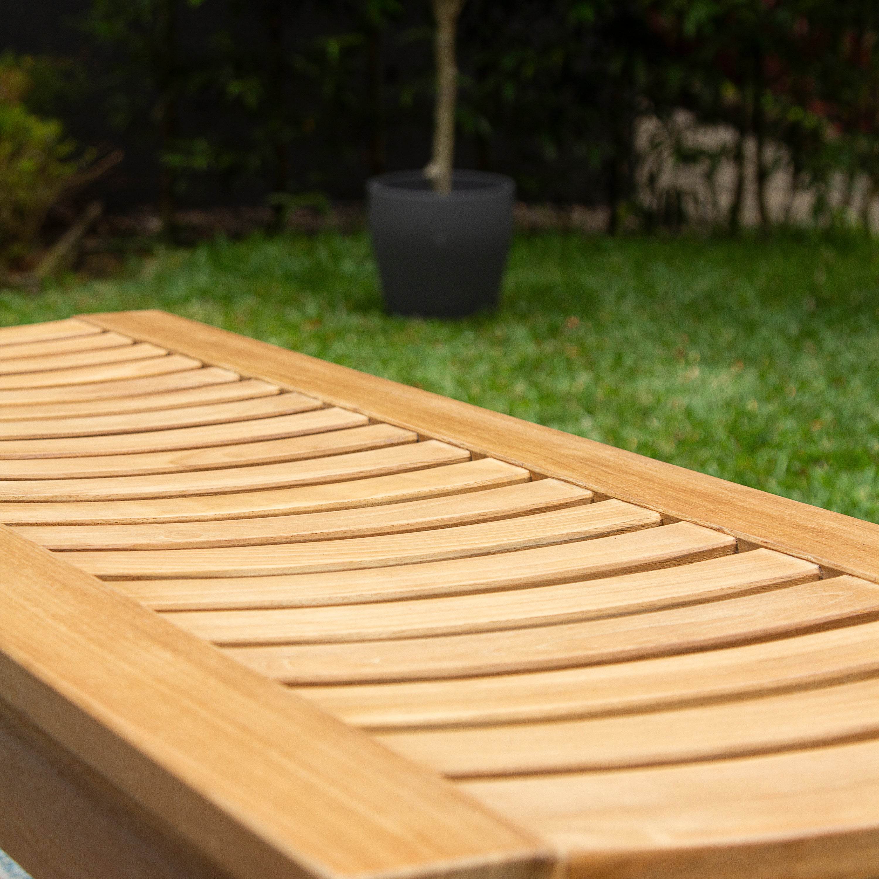 Sydney Teak Wood 6 Pieces Outdoor Picnic Dining Set - Image 12