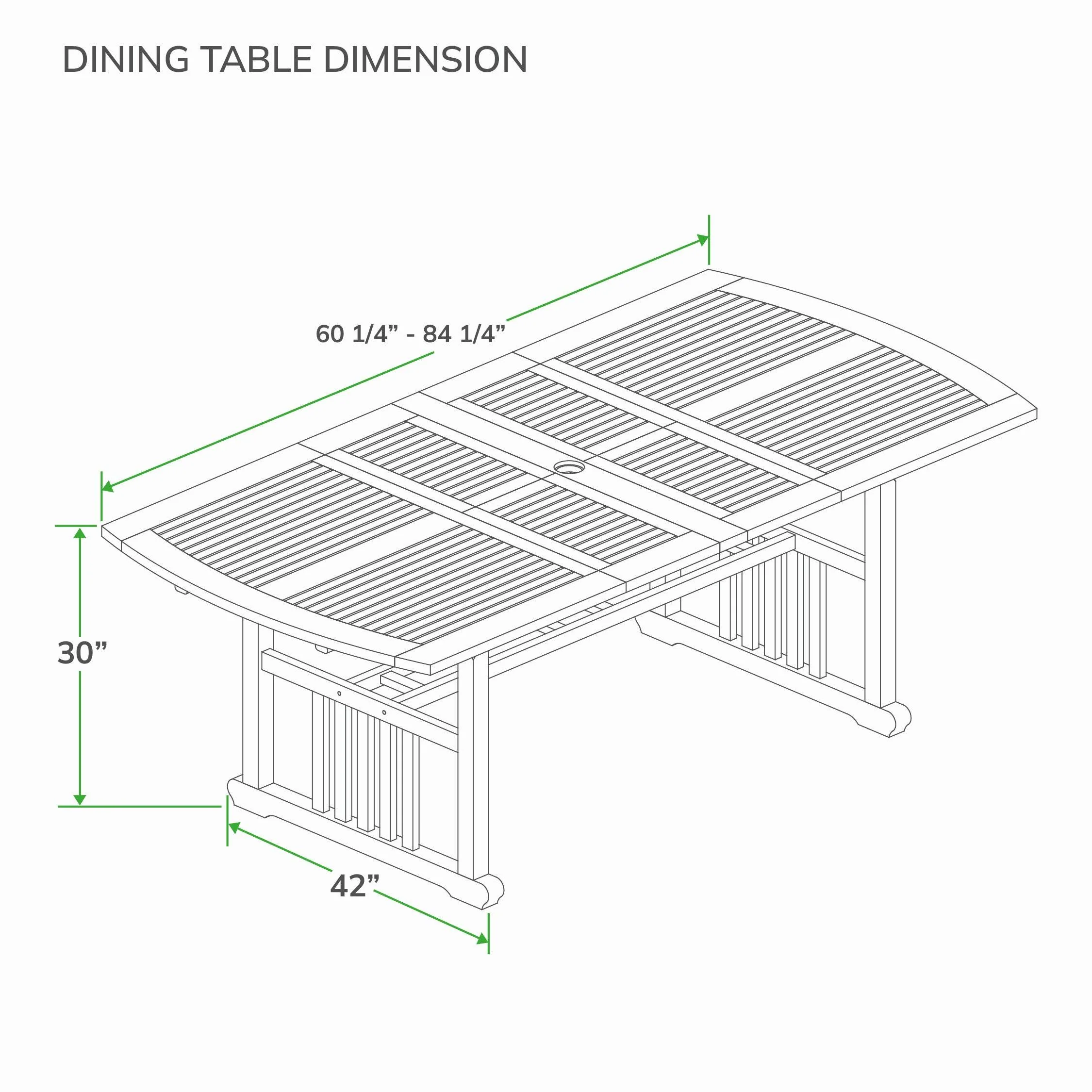 Sydney Teak Wood 6 Pieces Outdoor Picnic Dining Set - Image 17