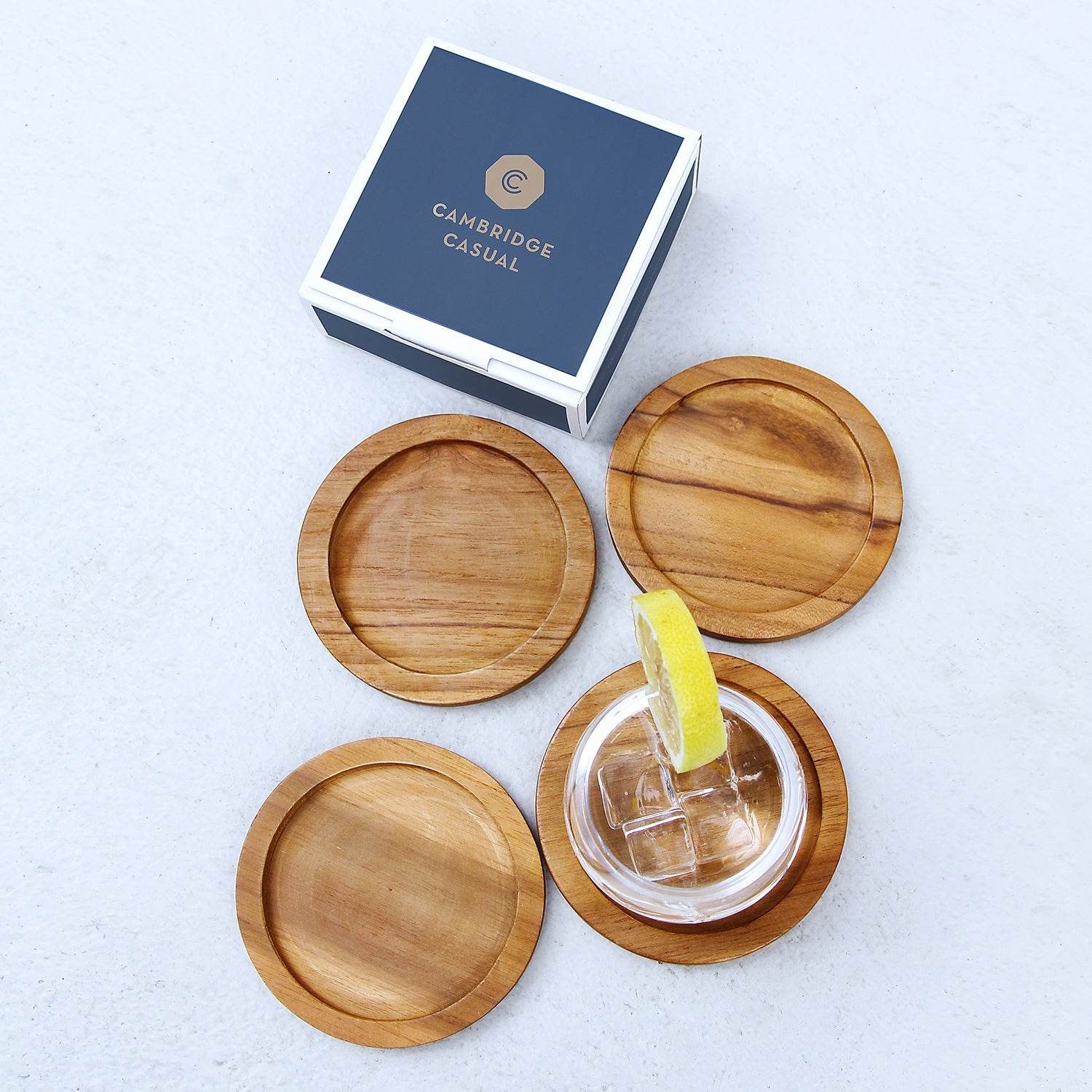 Teak Coaster Set of 4 - Image 3
