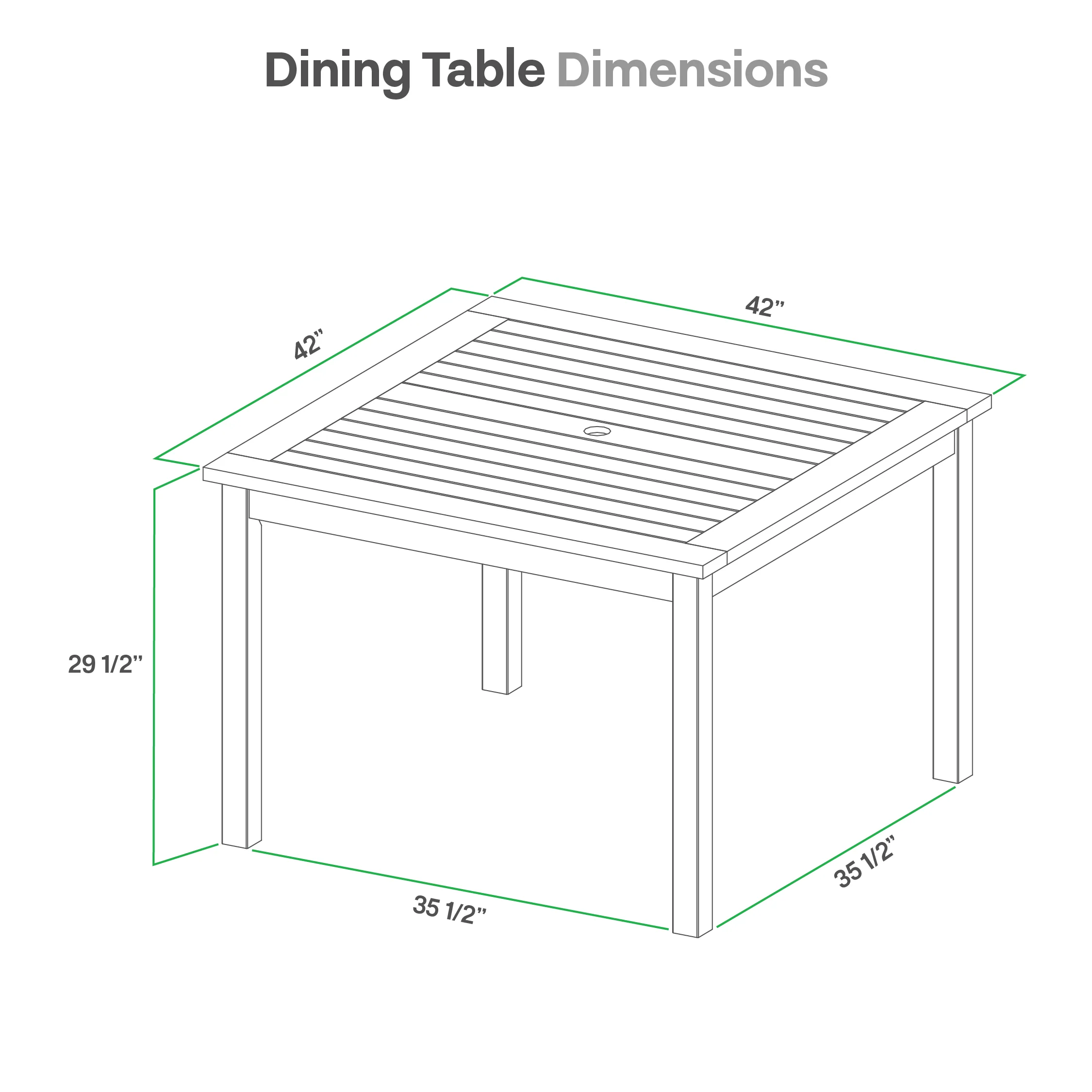 Vermont 5 Piece Teak Wood Outdoor Dining Set - Image 10