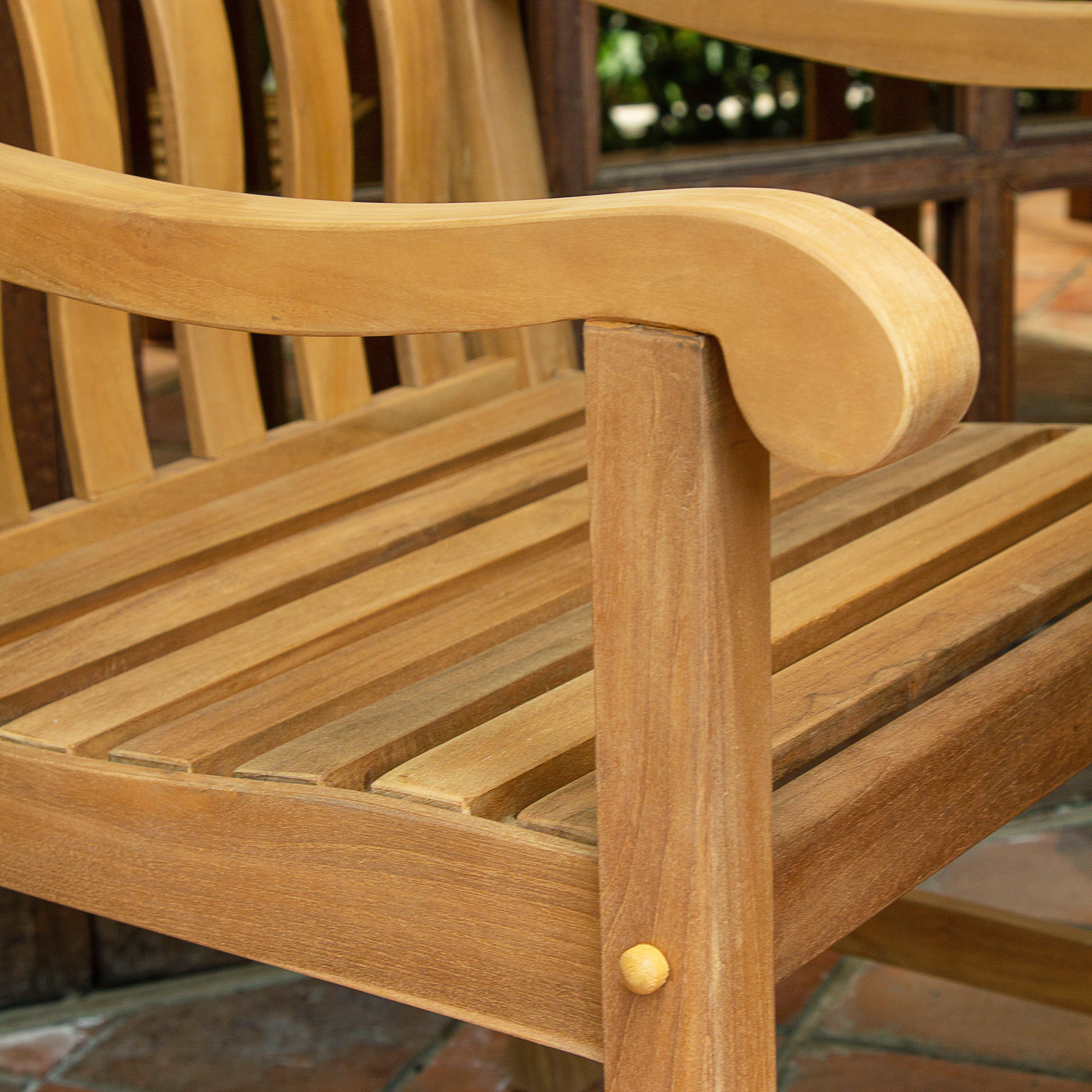 Vermont 5 Piece Teak Wood Outdoor Dining Set - Image 4