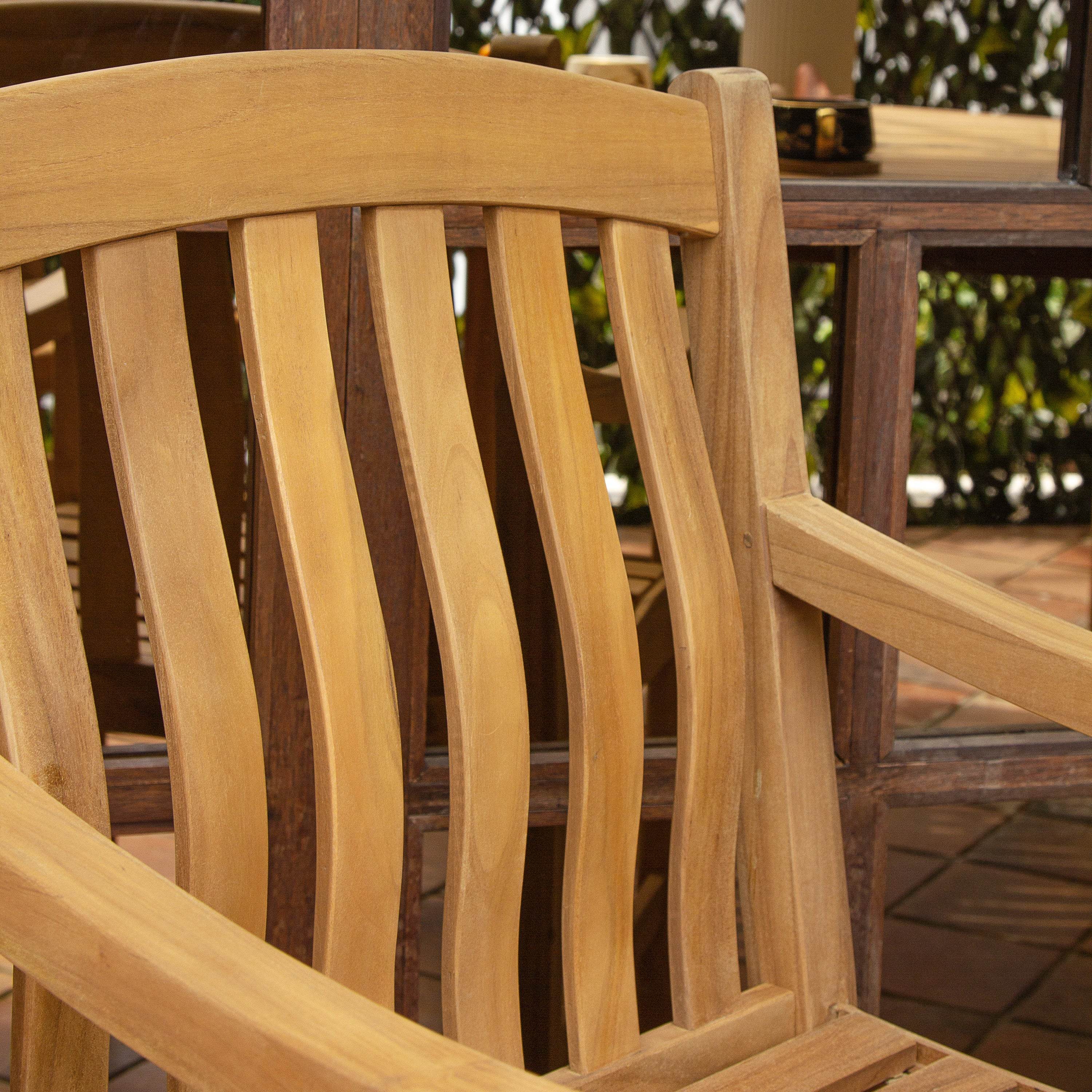 Vermont 5 Pieces Teak Wood Outdoor Dining Set - Image 9