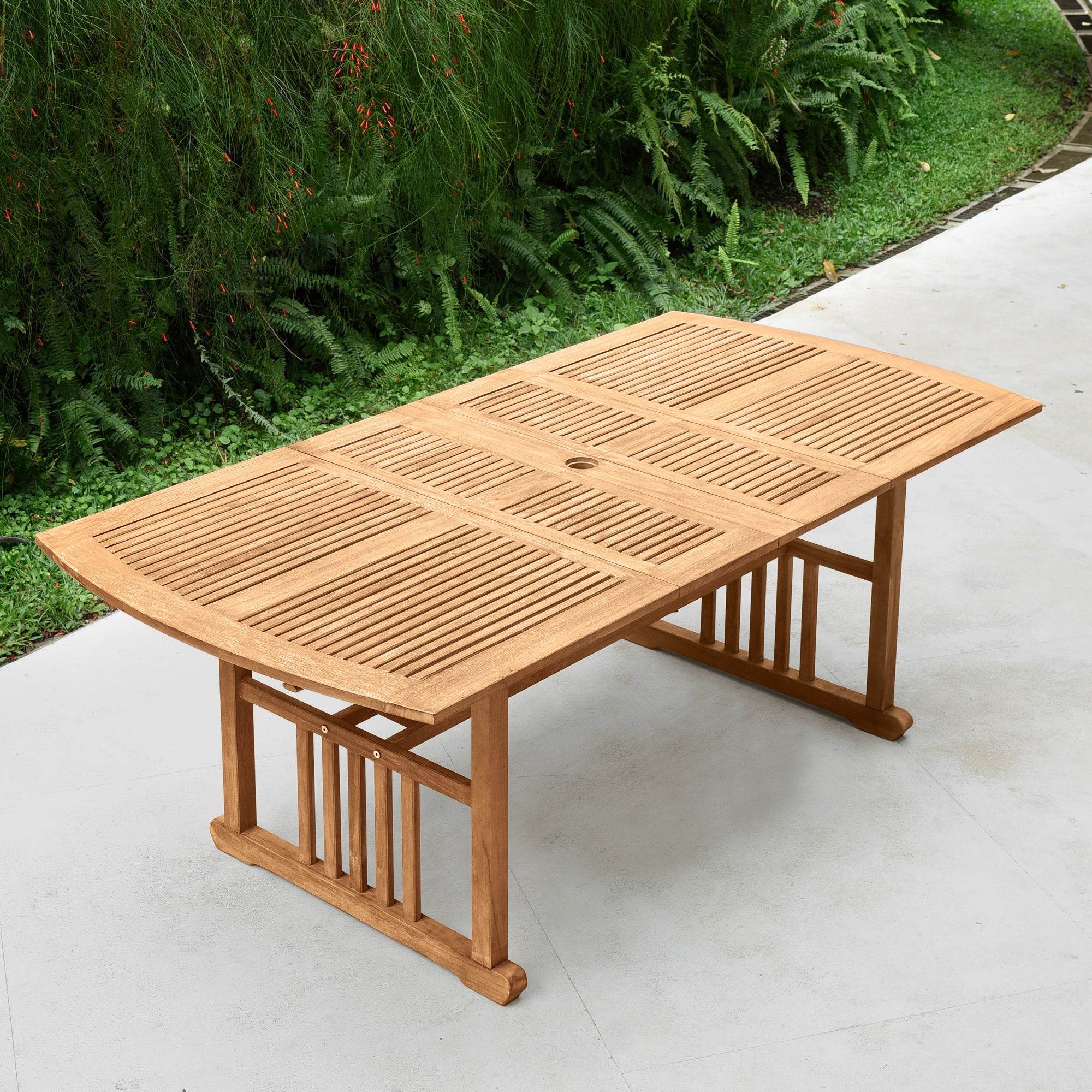 Vermont 7 Piece Teak Wood Outdoor Dining Set - Image 3