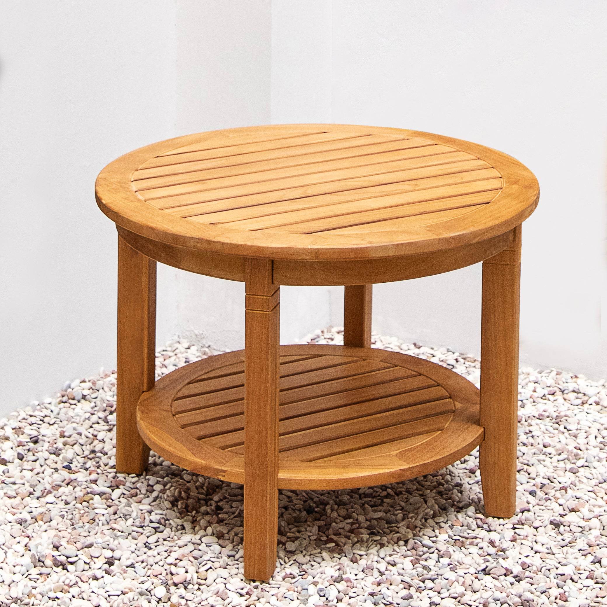 Vermont Teak 3 Piece Patio Rocking Conversation Set - Image 6