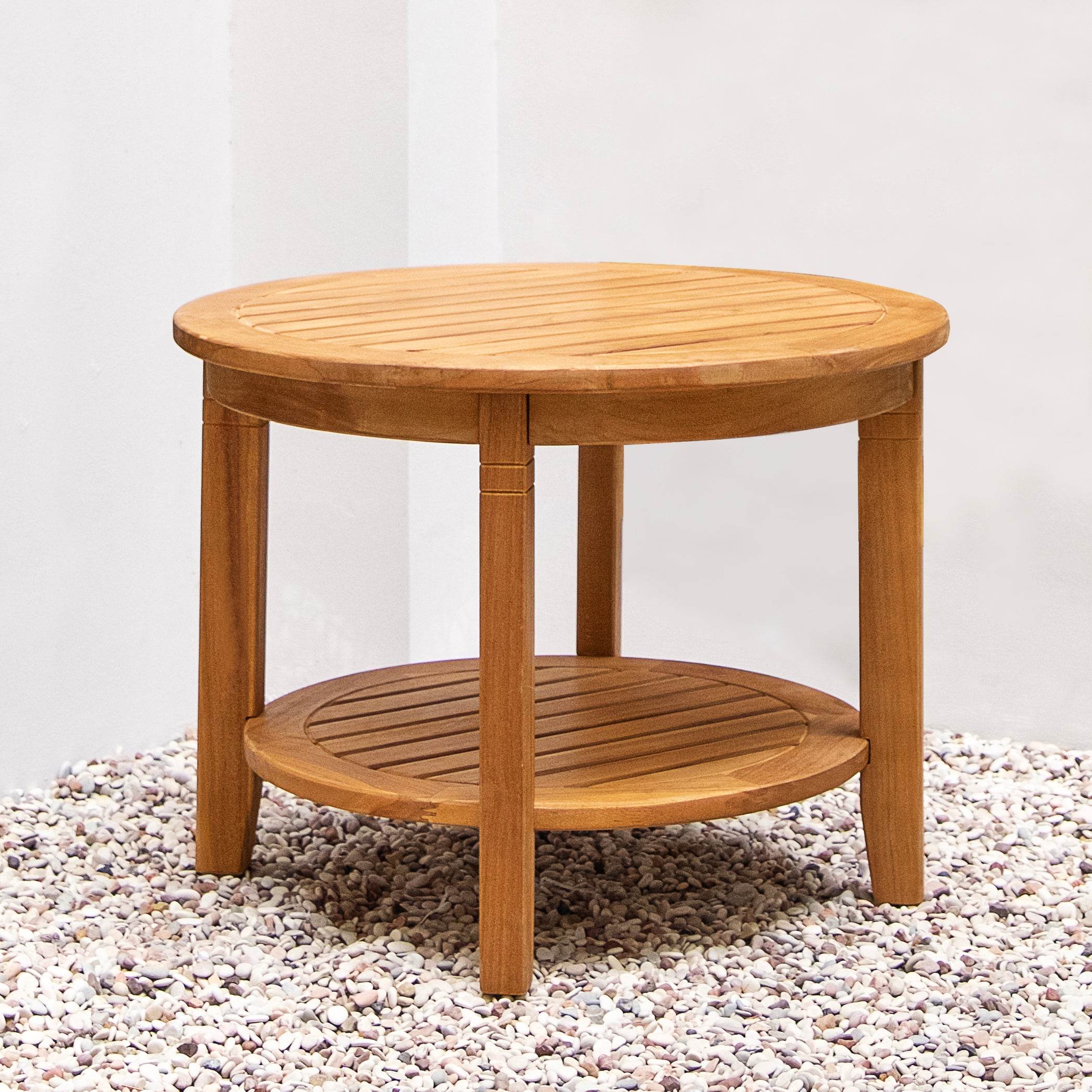 Vermont Teak 3 Piece Patio Rocking Conversation Set - Image 7