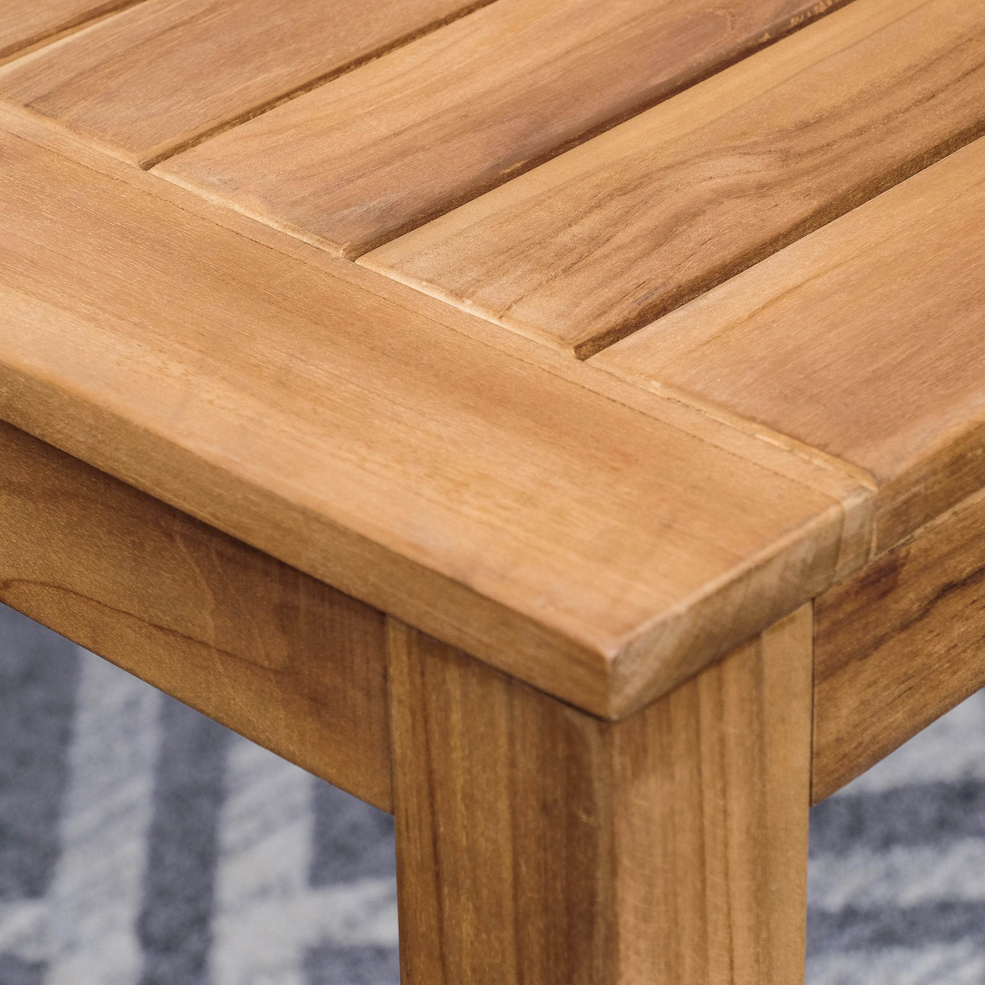 Vermont Teak Wood 3 Pieces Outdoor Picnic Dining Set - Image 10