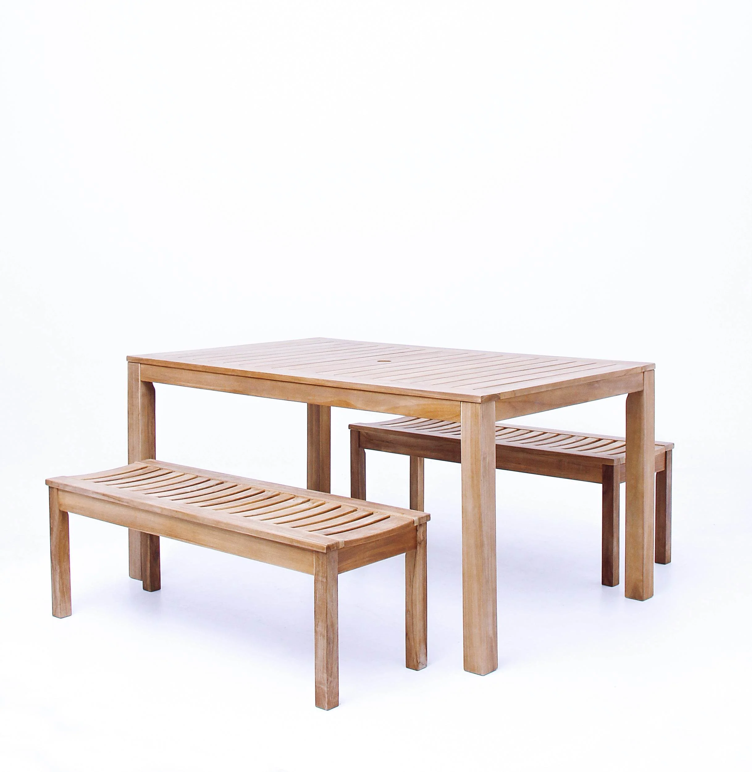 Vermont Teak Wood 3 Pieces Outdoor Picnic Dining Set - Image 21