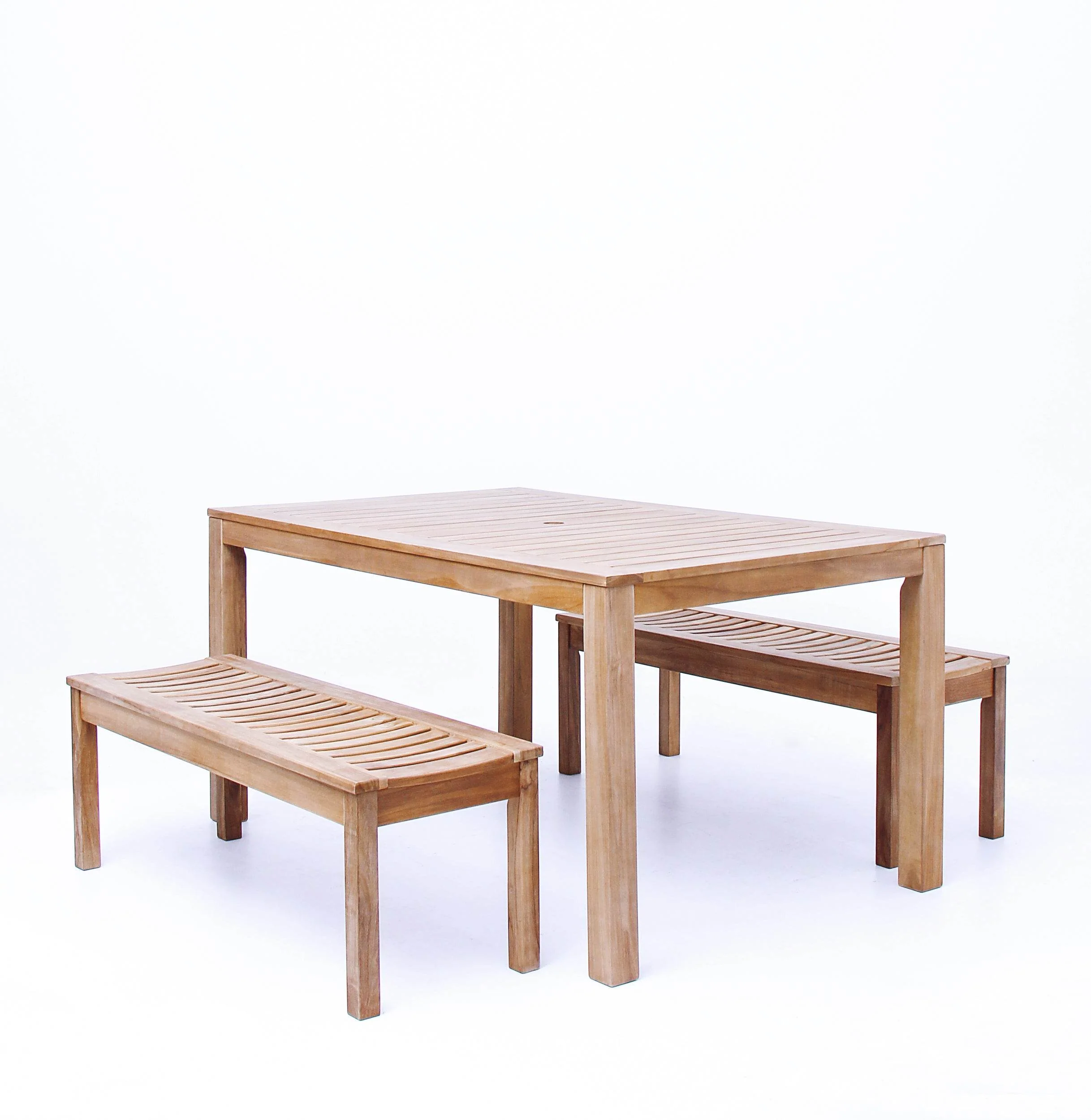 Vermont Teak Wood 3 Pieces Outdoor Picnic Dining Set - Image 22