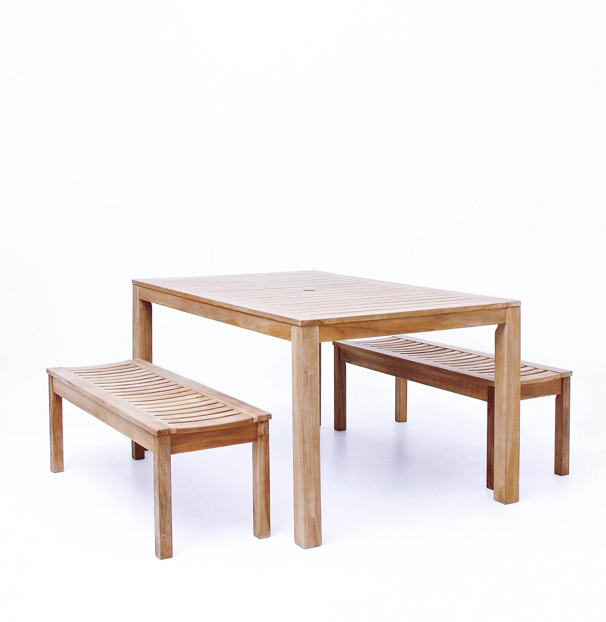 Vermont Teak Wood 3 Pieces Outdoor Picnic Dining Set - Image 23