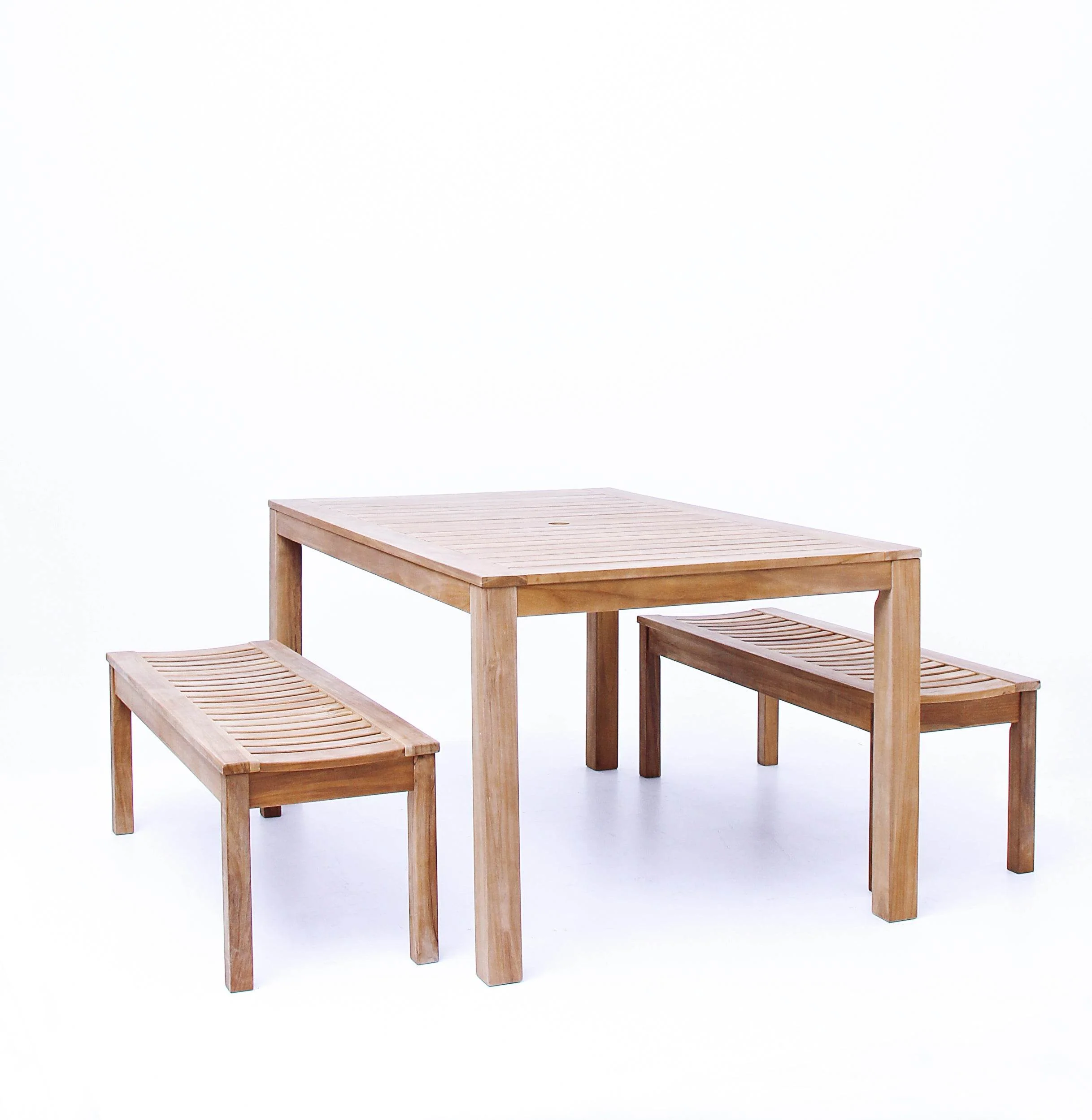 Vermont Teak Wood 3 Pieces Outdoor Picnic Dining Set - Image 24