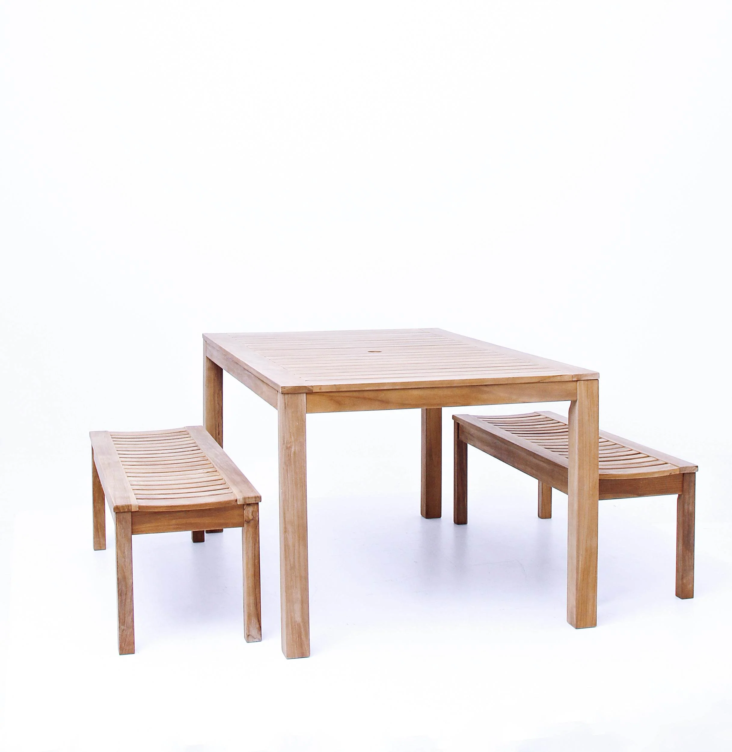 Vermont Teak Wood 3 Pieces Outdoor Picnic Dining Set - Image 25