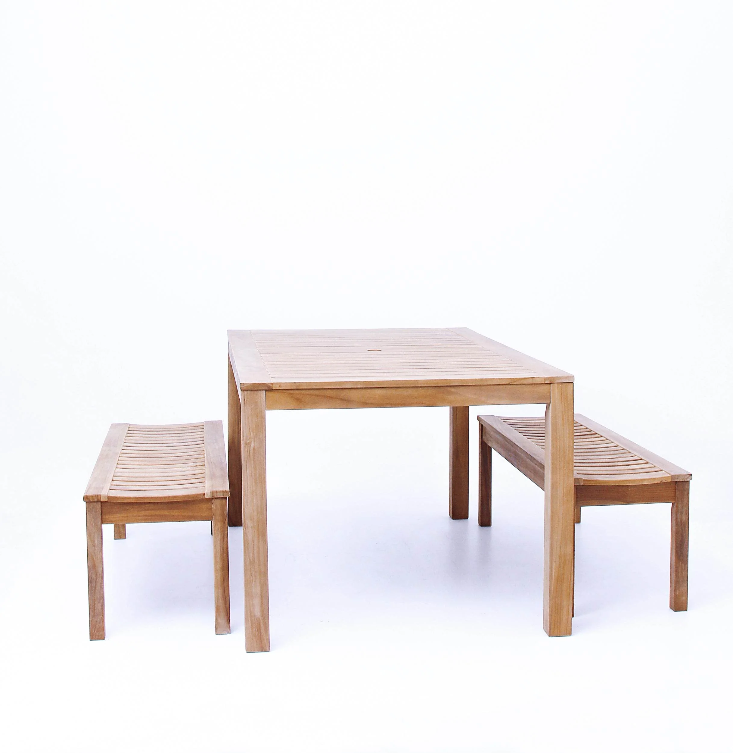 Vermont Teak Wood 3 Pieces Outdoor Picnic Dining Set - Image 26