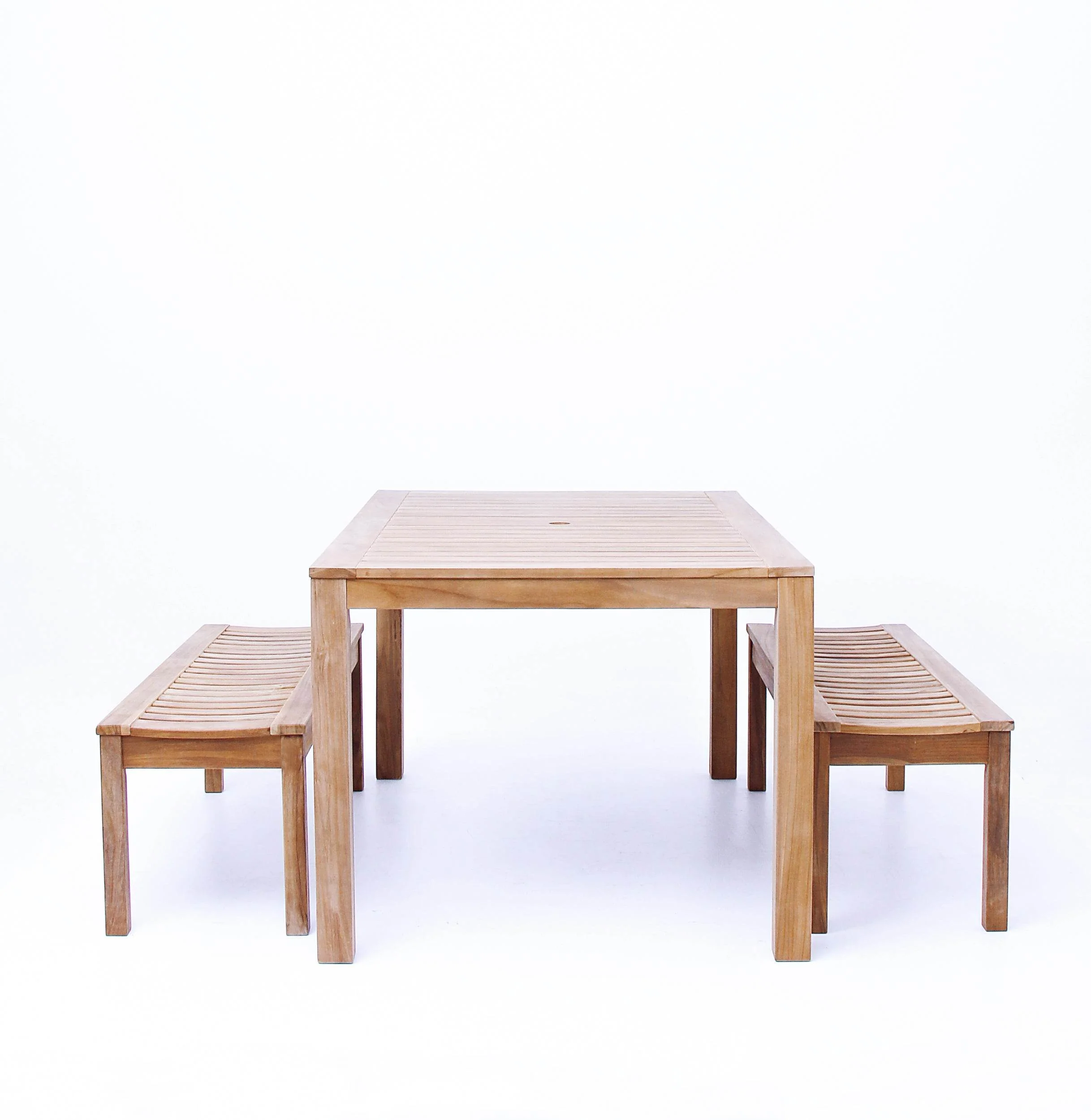 Vermont Teak Wood 3 Pieces Outdoor Picnic Dining Set - Image 27
