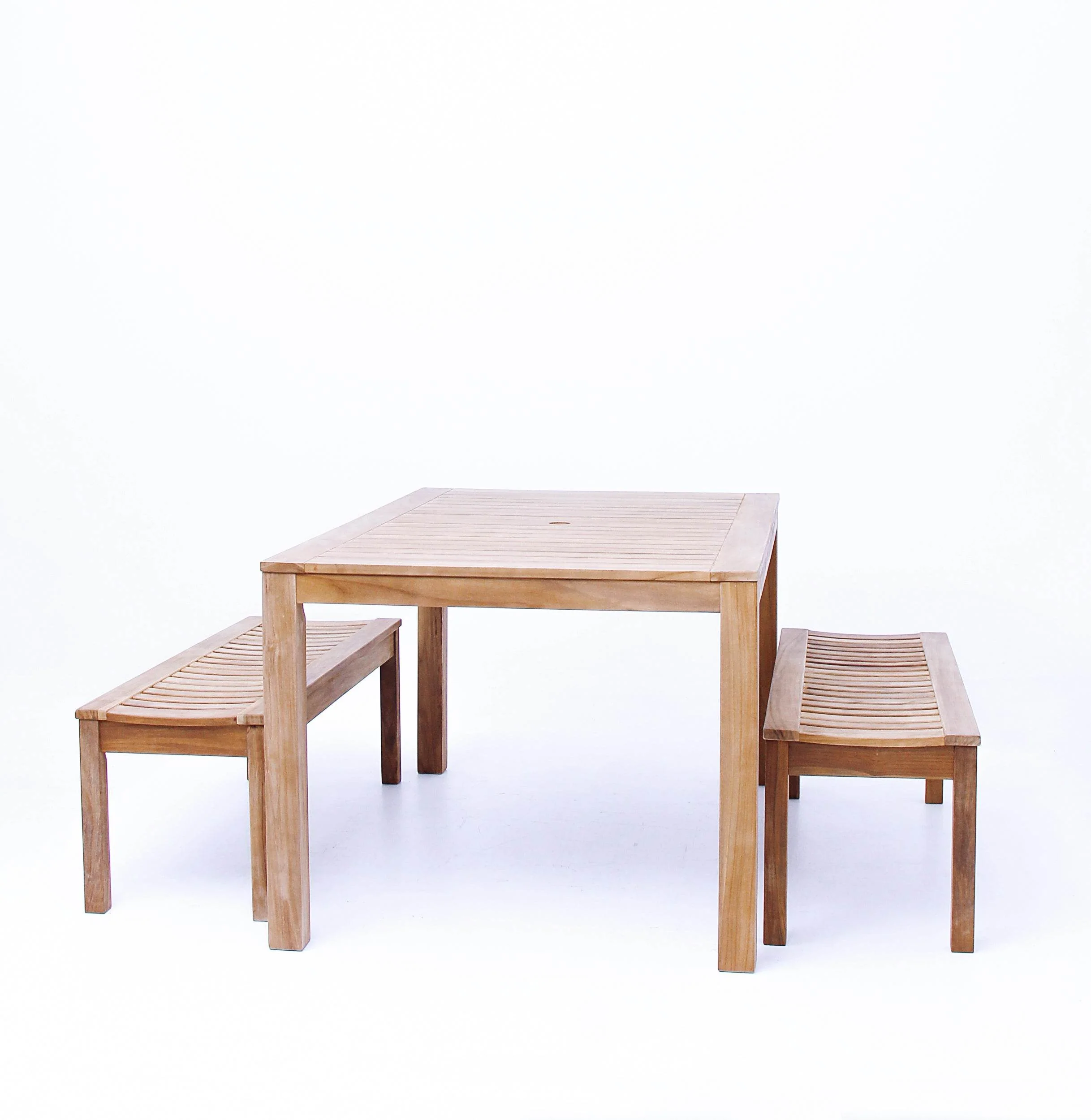 Vermont Teak Wood 3 Pieces Outdoor Picnic Dining Set - Image 28