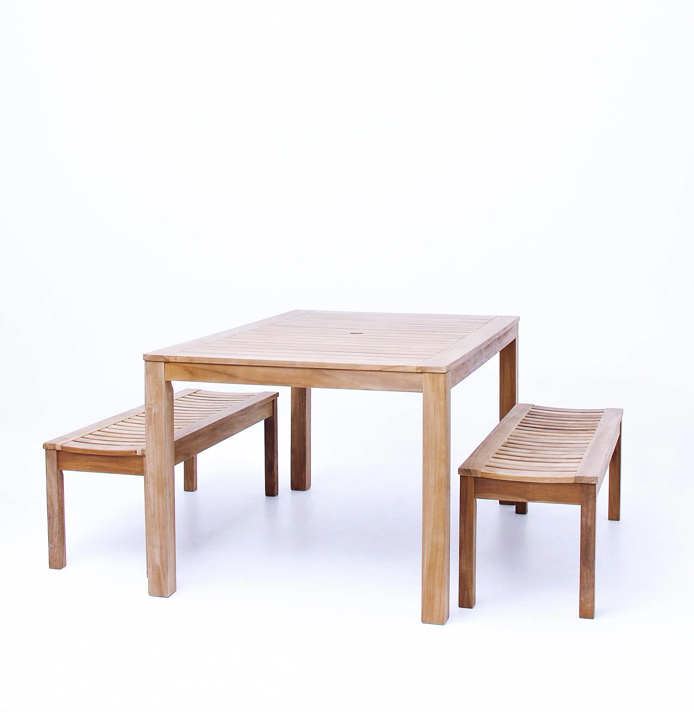 Vermont Teak Wood 3 Pieces Outdoor Picnic Dining Set - Image 29
