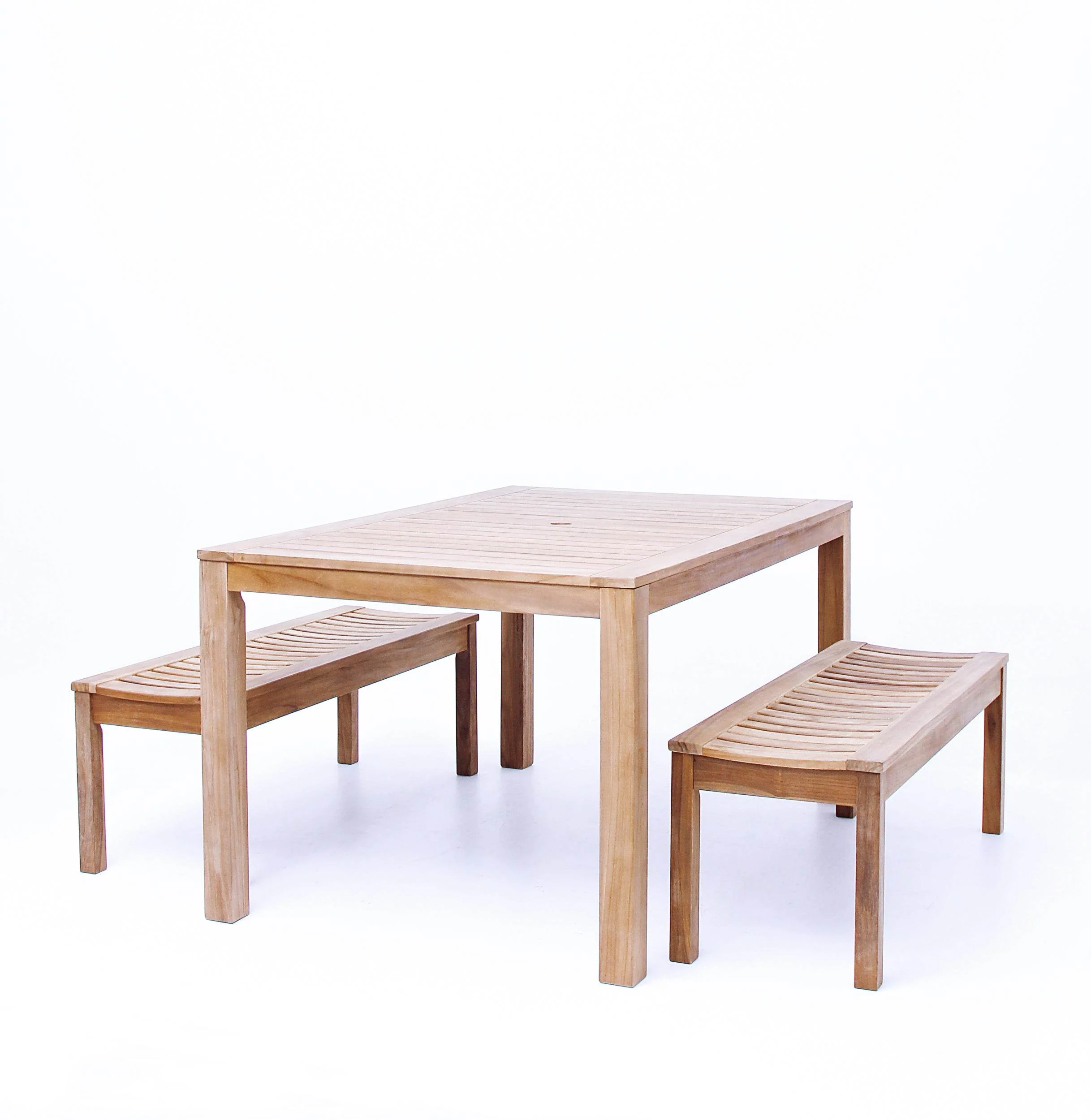 Vermont Teak Wood 3 Pieces Outdoor Picnic Dining Set - Image 30