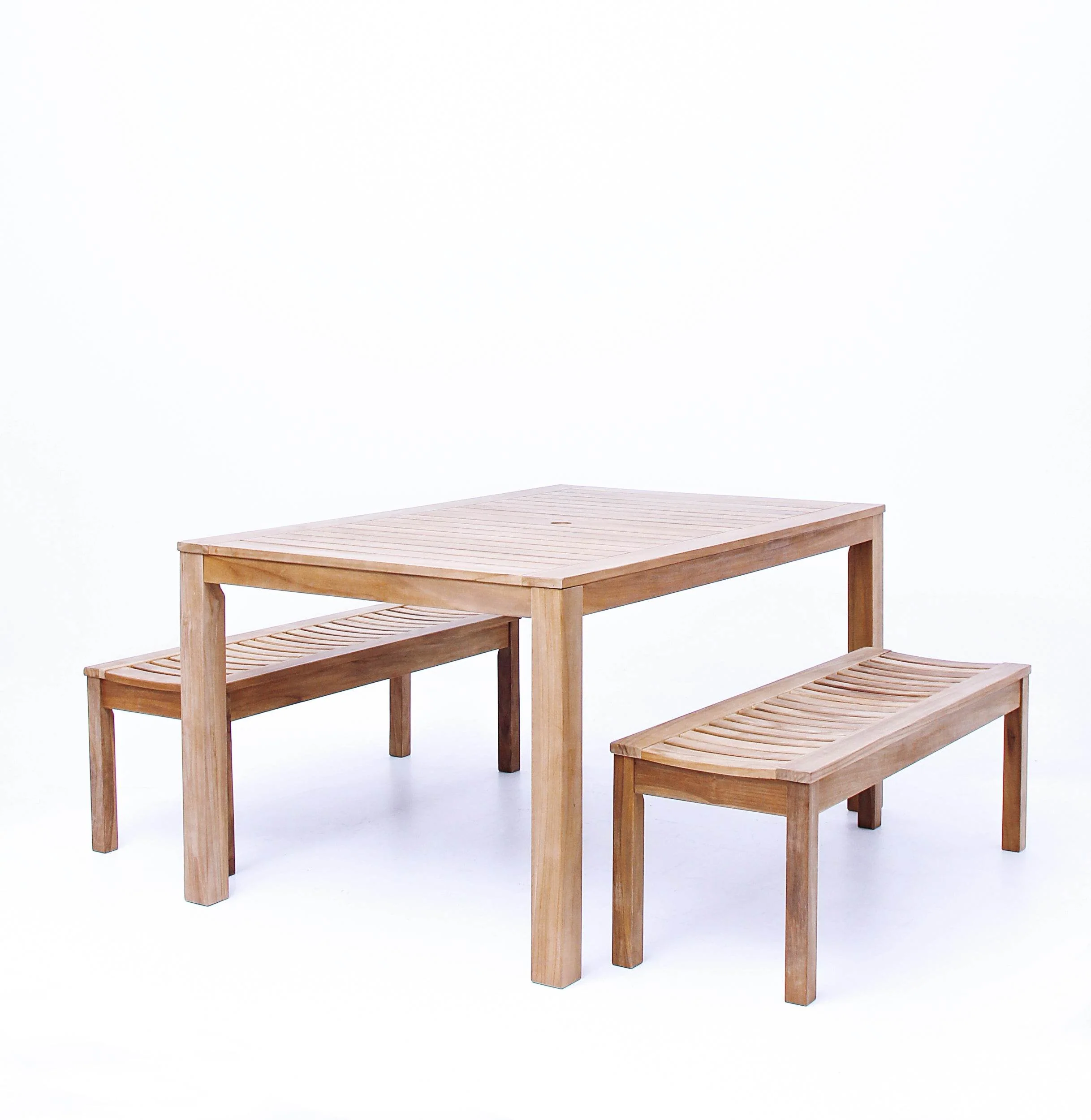 Vermont Teak Wood 3 Pieces Outdoor Picnic Dining Set - Image 31