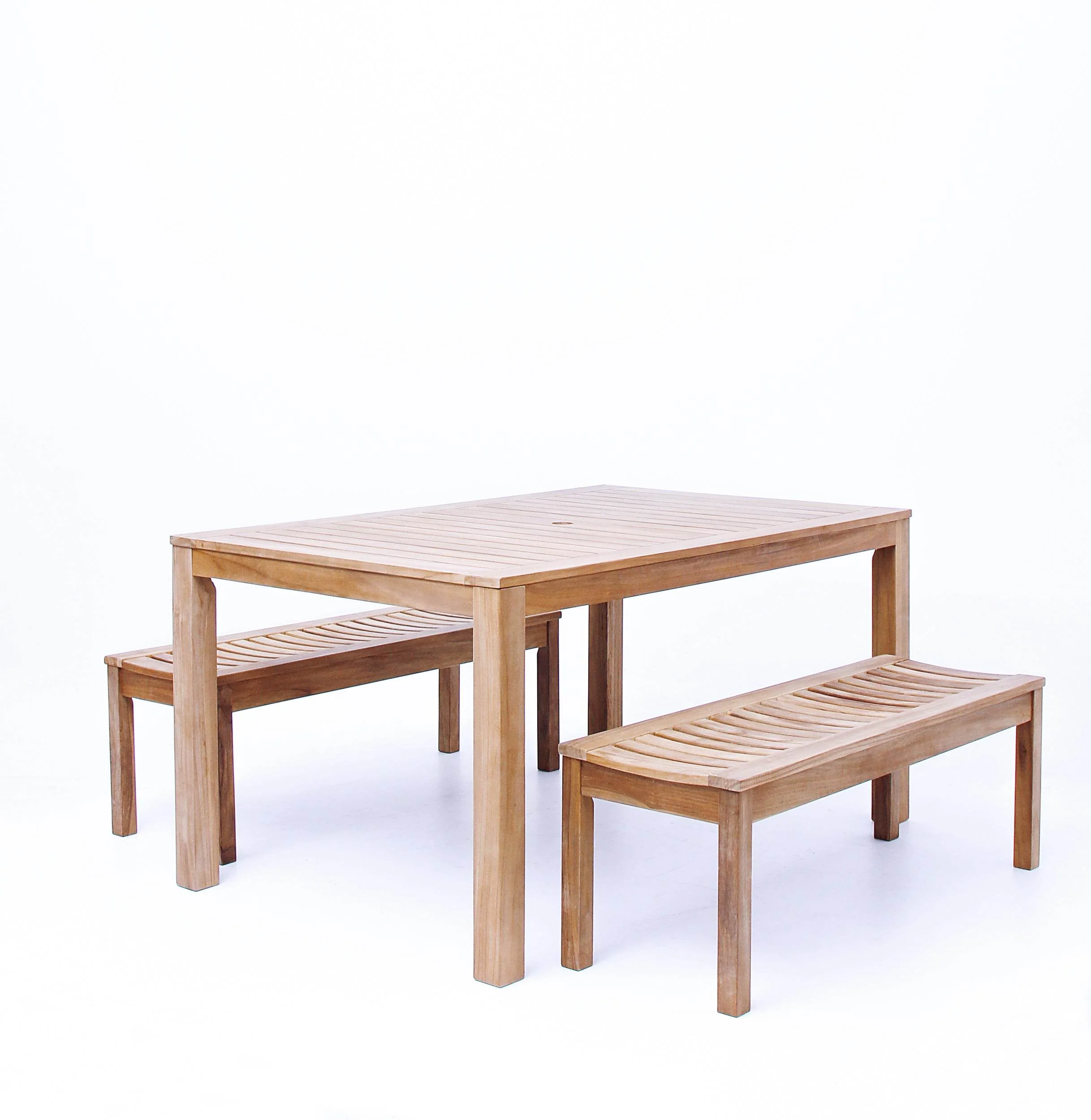 Vermont Teak Wood 3 Pieces Outdoor Picnic Dining Set - Image 32