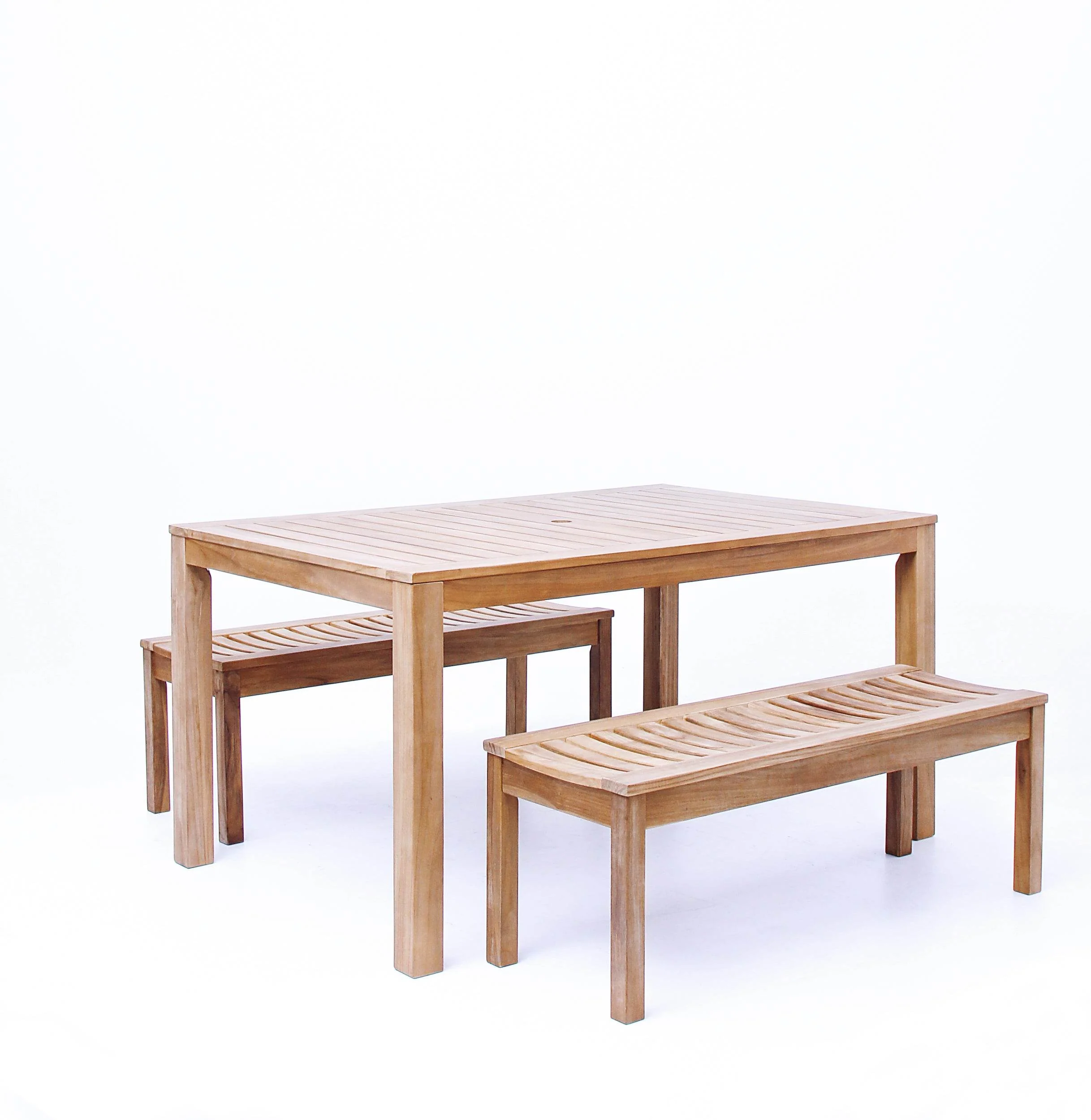 Vermont Teak Wood 3 Pieces Outdoor Picnic Dining Set - Image 33