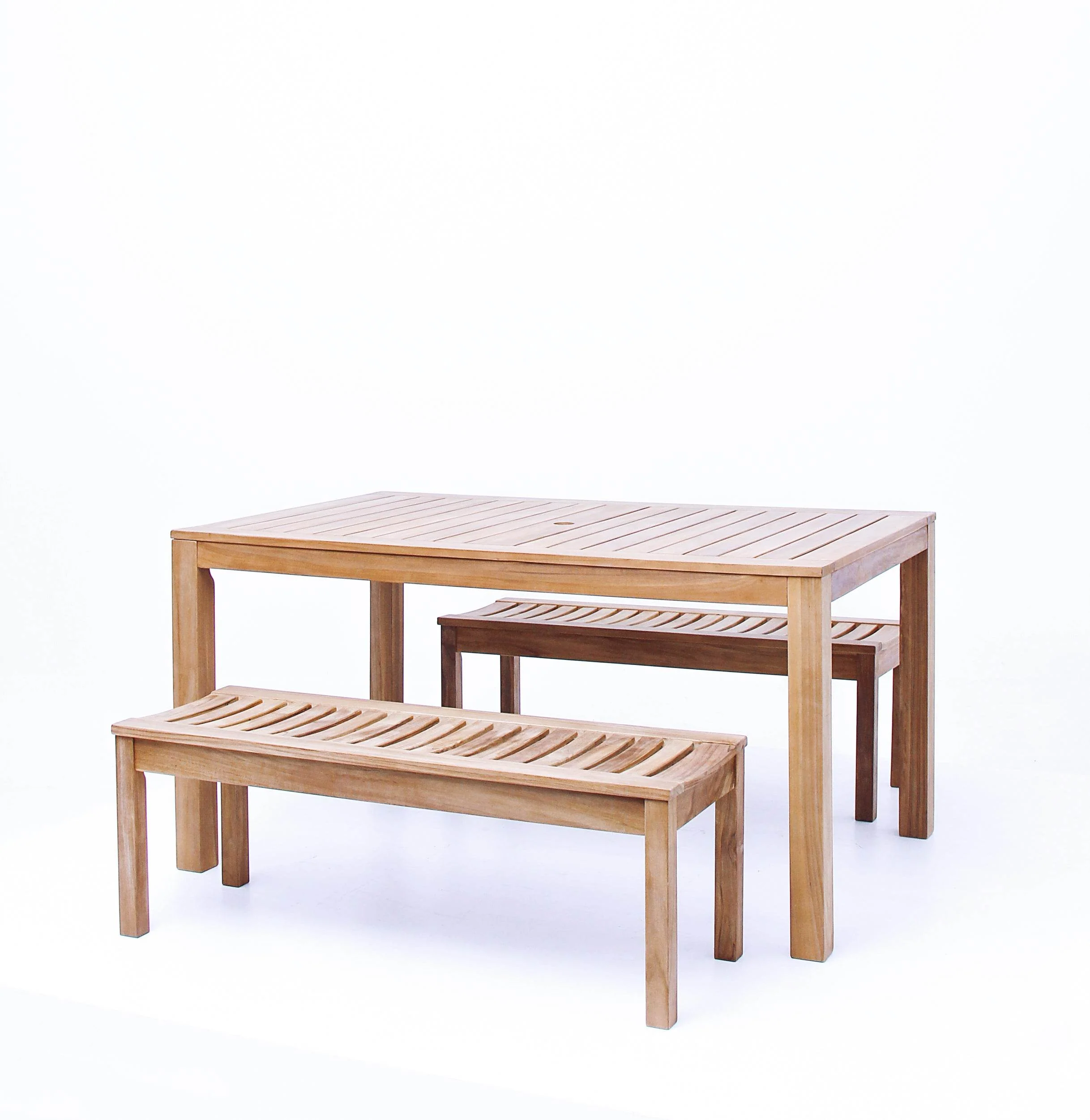 Vermont Teak Wood 3 Pieces Outdoor Picnic Dining Set - Image 41