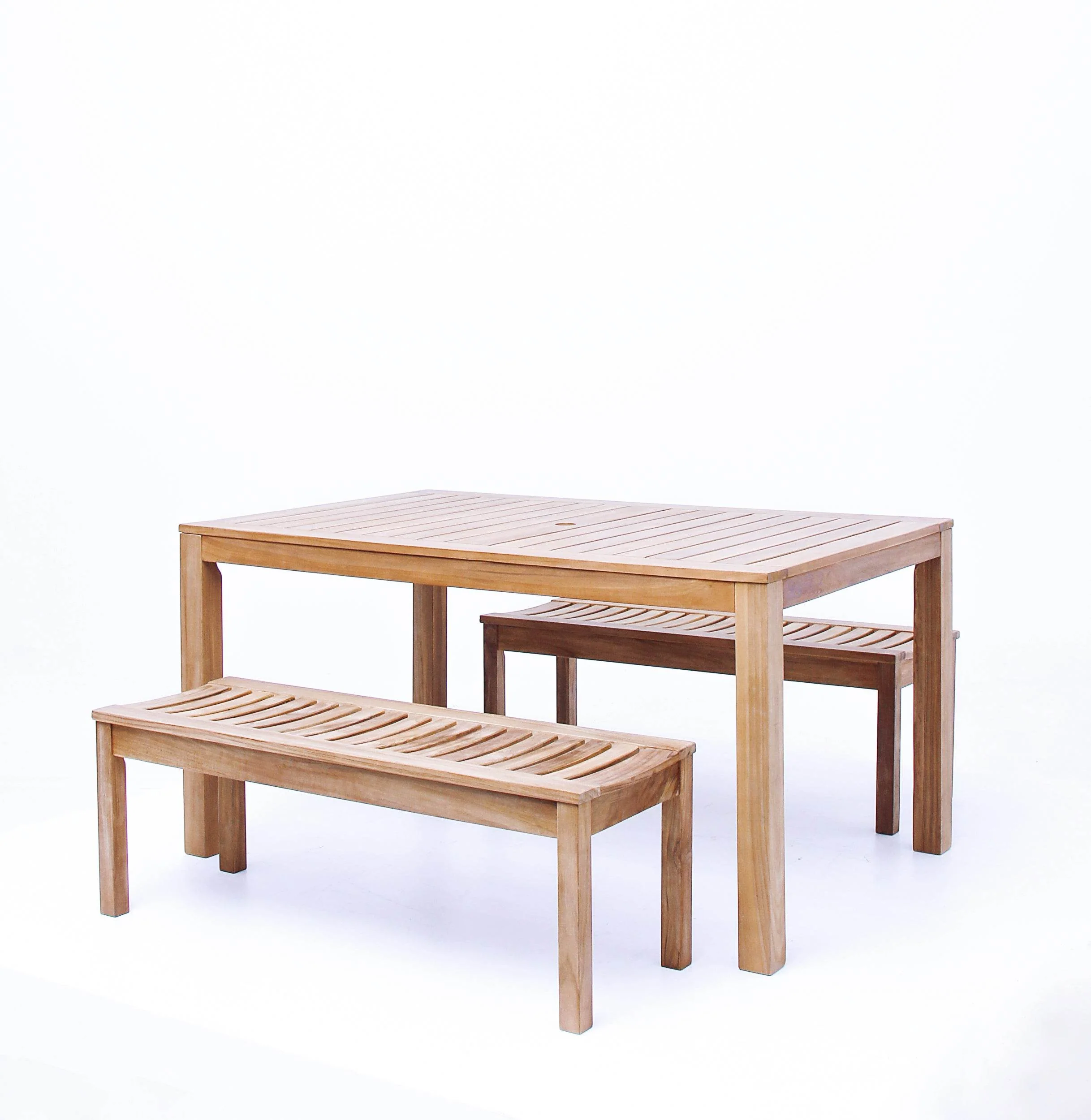 Vermont Teak Wood 3 Pieces Outdoor Picnic Dining Set - Image 42