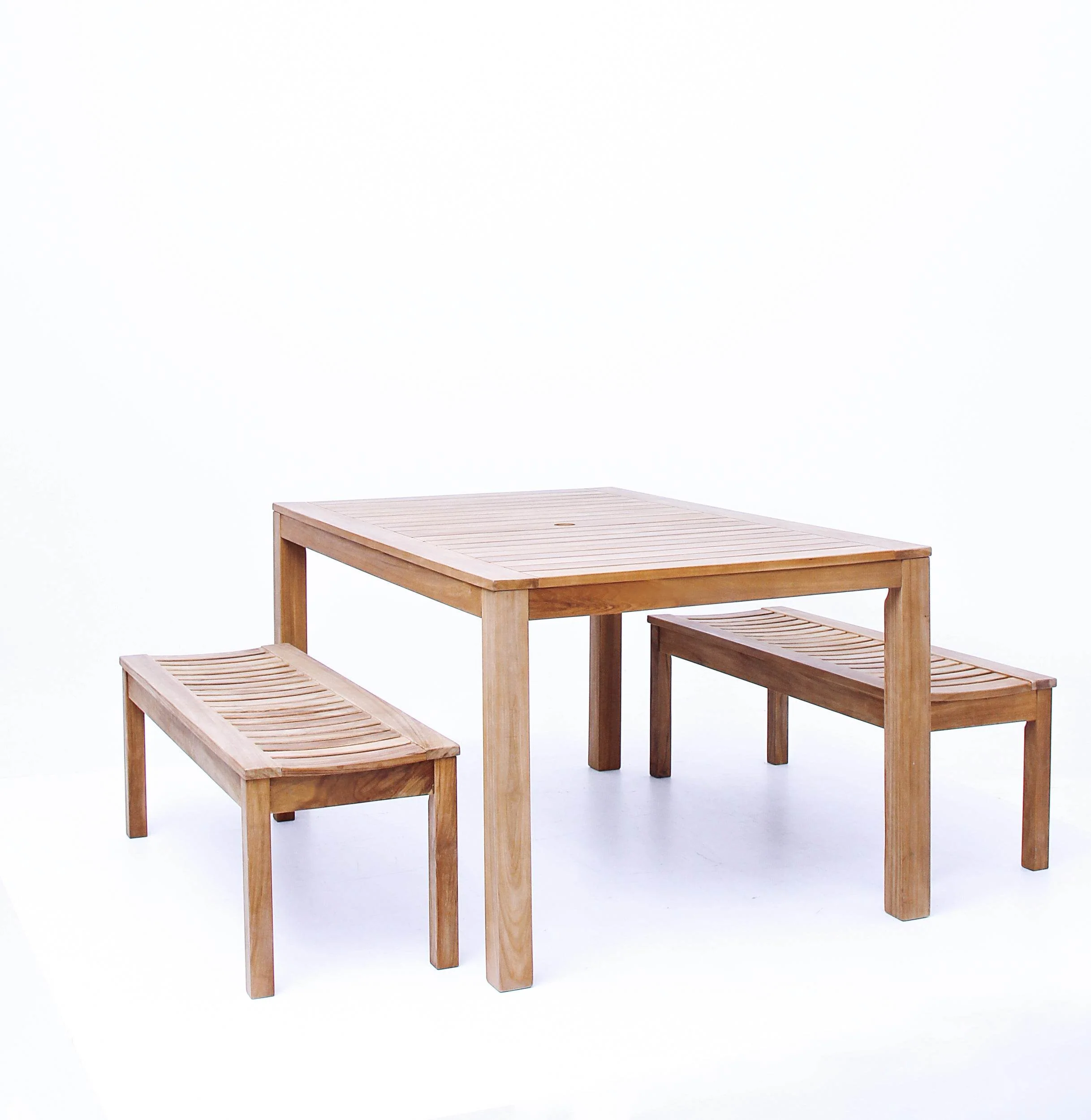 Vermont Teak Wood 3 Pieces Outdoor Picnic Dining Set - Image 46